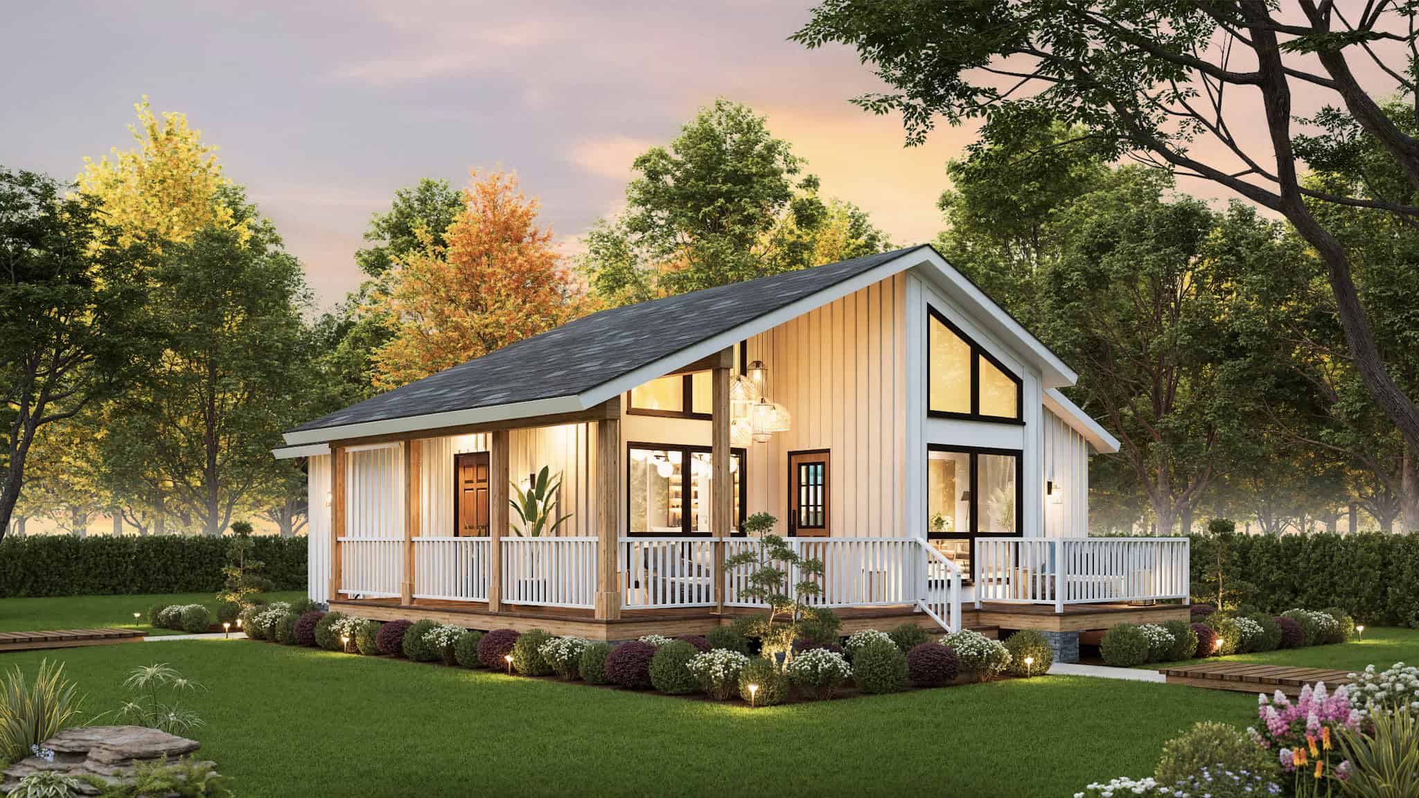Right Side View of this 2-Bedroom,922 Sq Ft Plan -198-1217