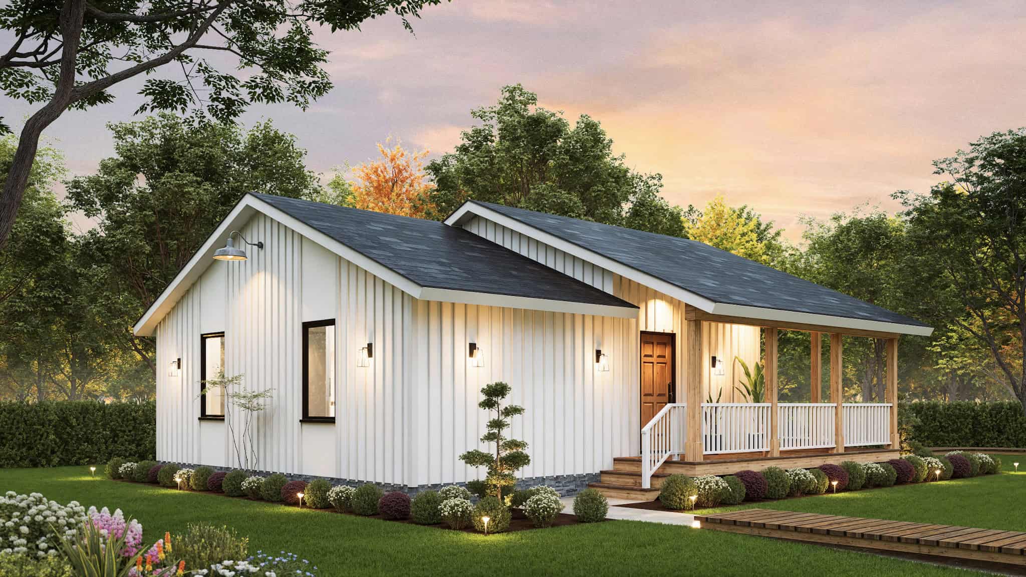 Left Side View of this 2-Bedroom,922 Sq Ft Plan -198-1217