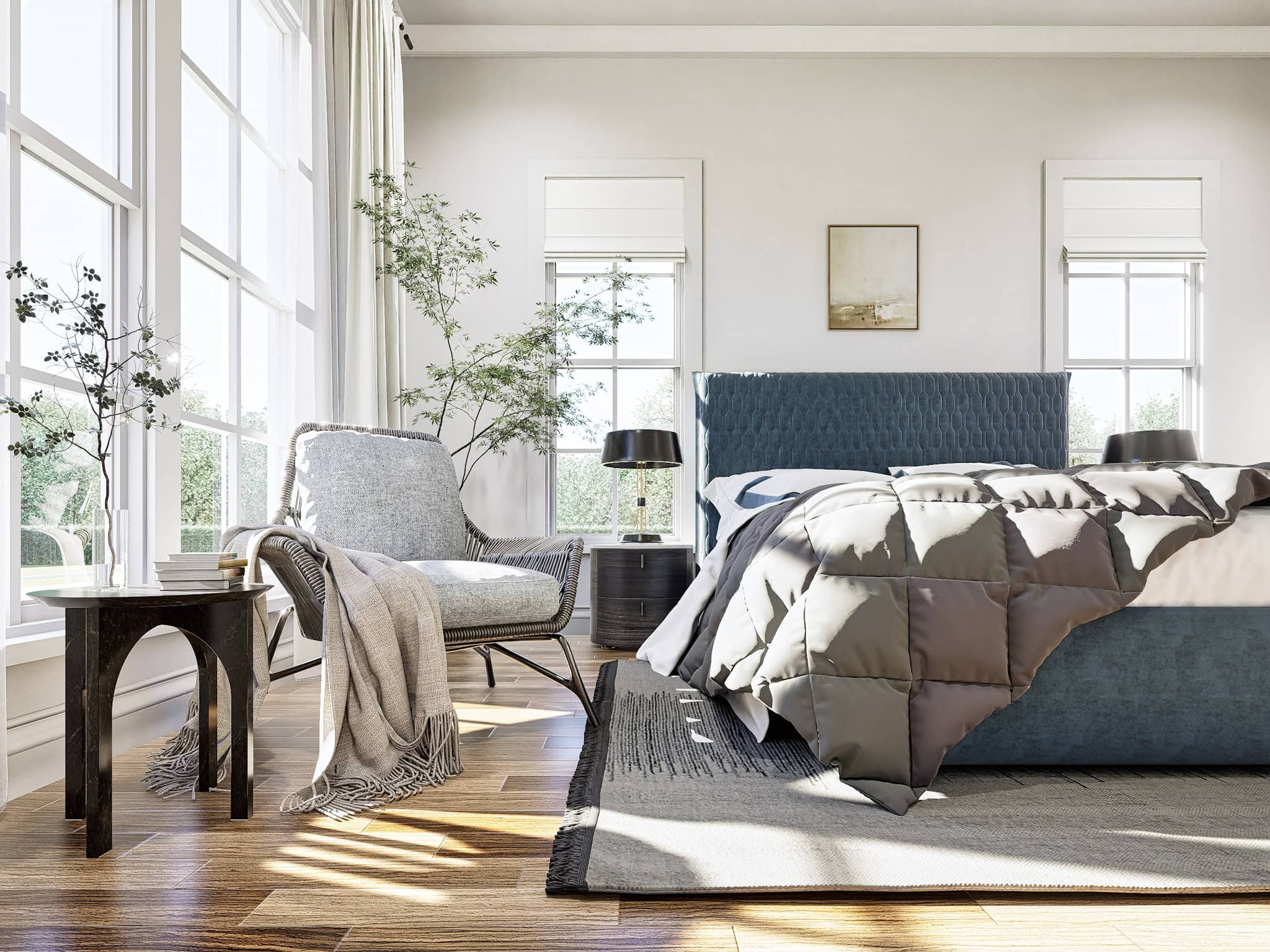 Master Bedroom of this 3-Bedroom,1209 Sq Ft Plan -198-1218