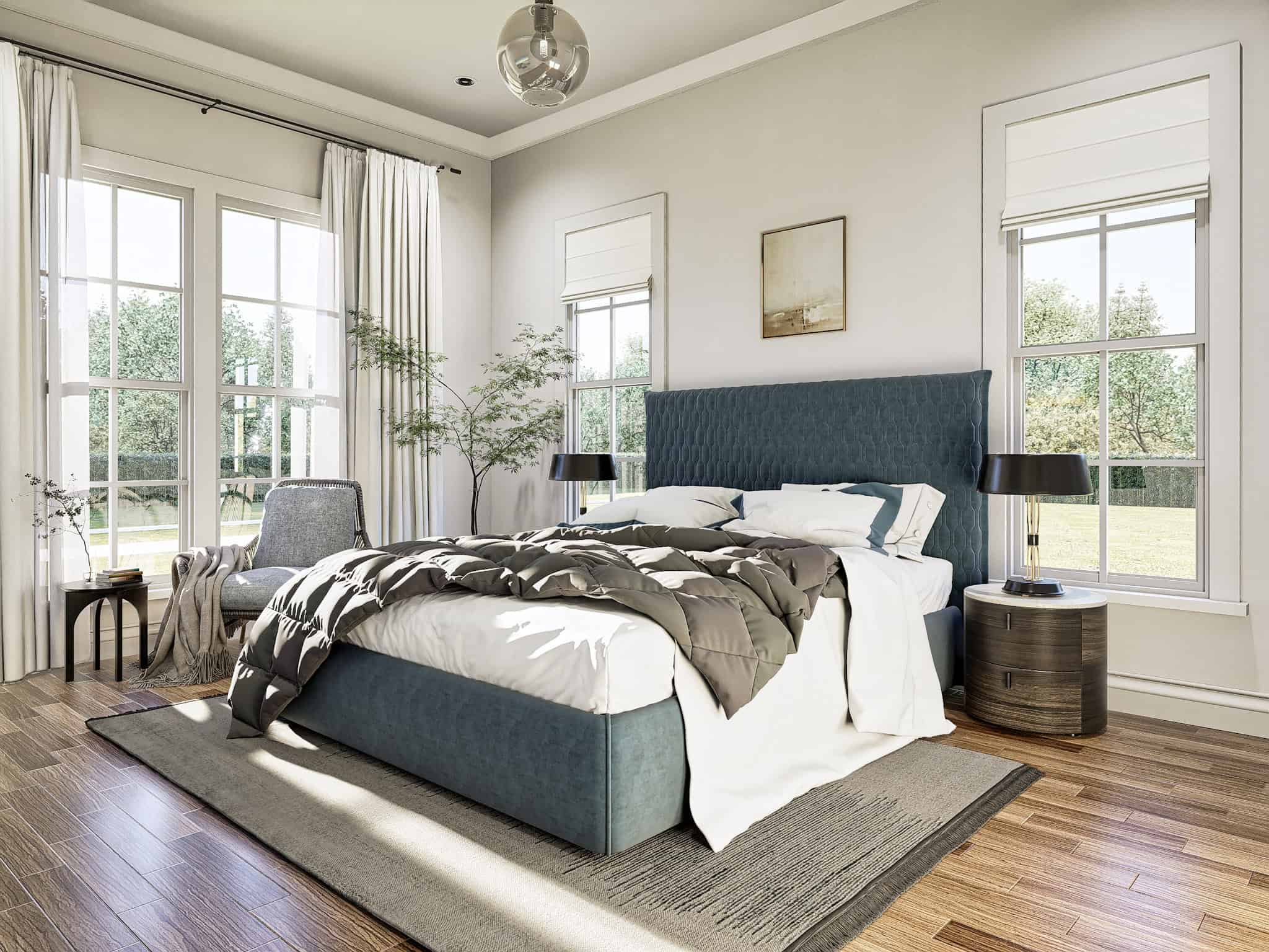 Master Bedroom of this 3-Bedroom,1209 Sq Ft Plan -198-1218