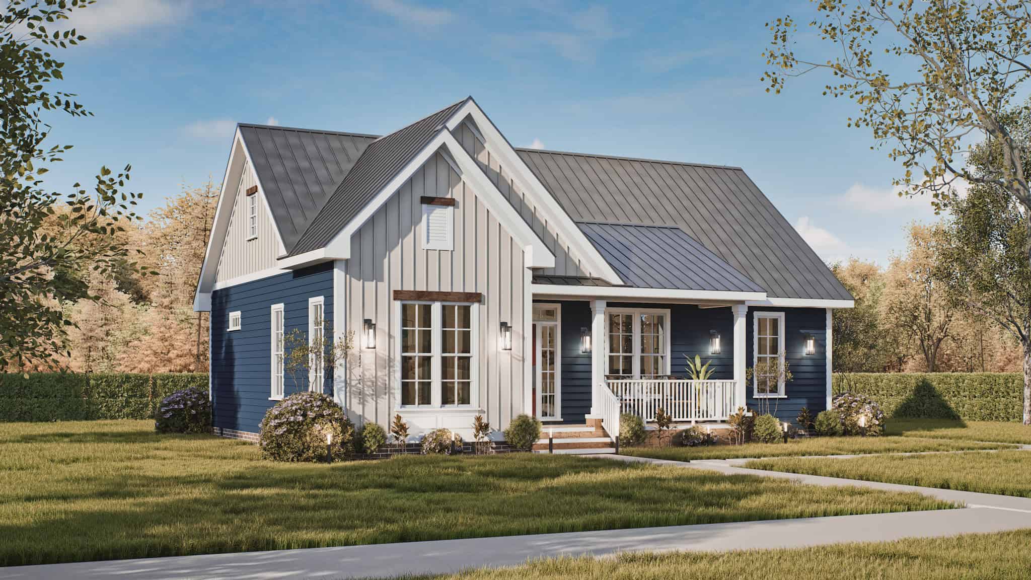 Left Side View of this 3-Bedroom,1209 Sq Ft Plan -198-1218