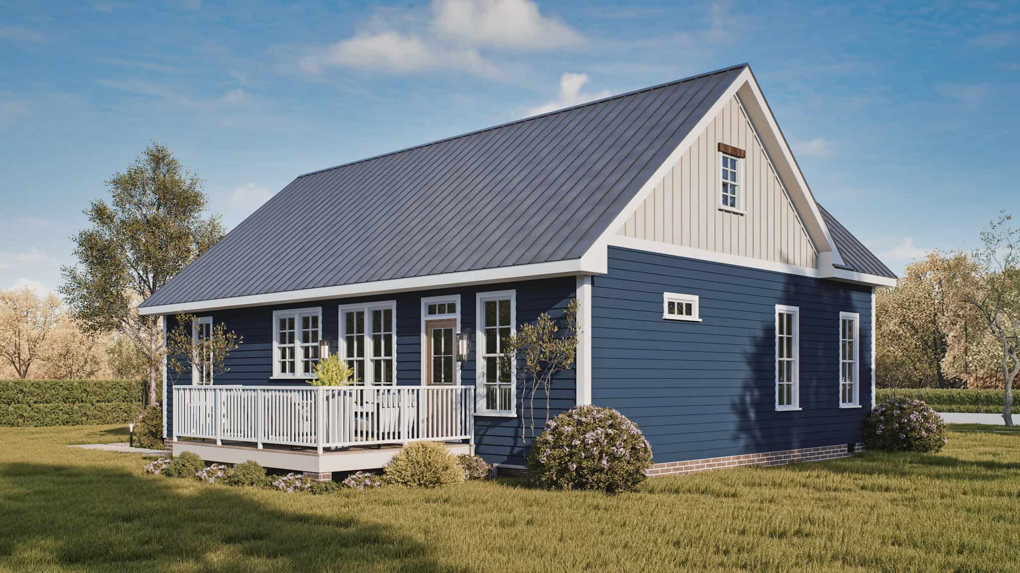 Right Side View of this 3-Bedroom,1209 Sq Ft Plan -198-1218