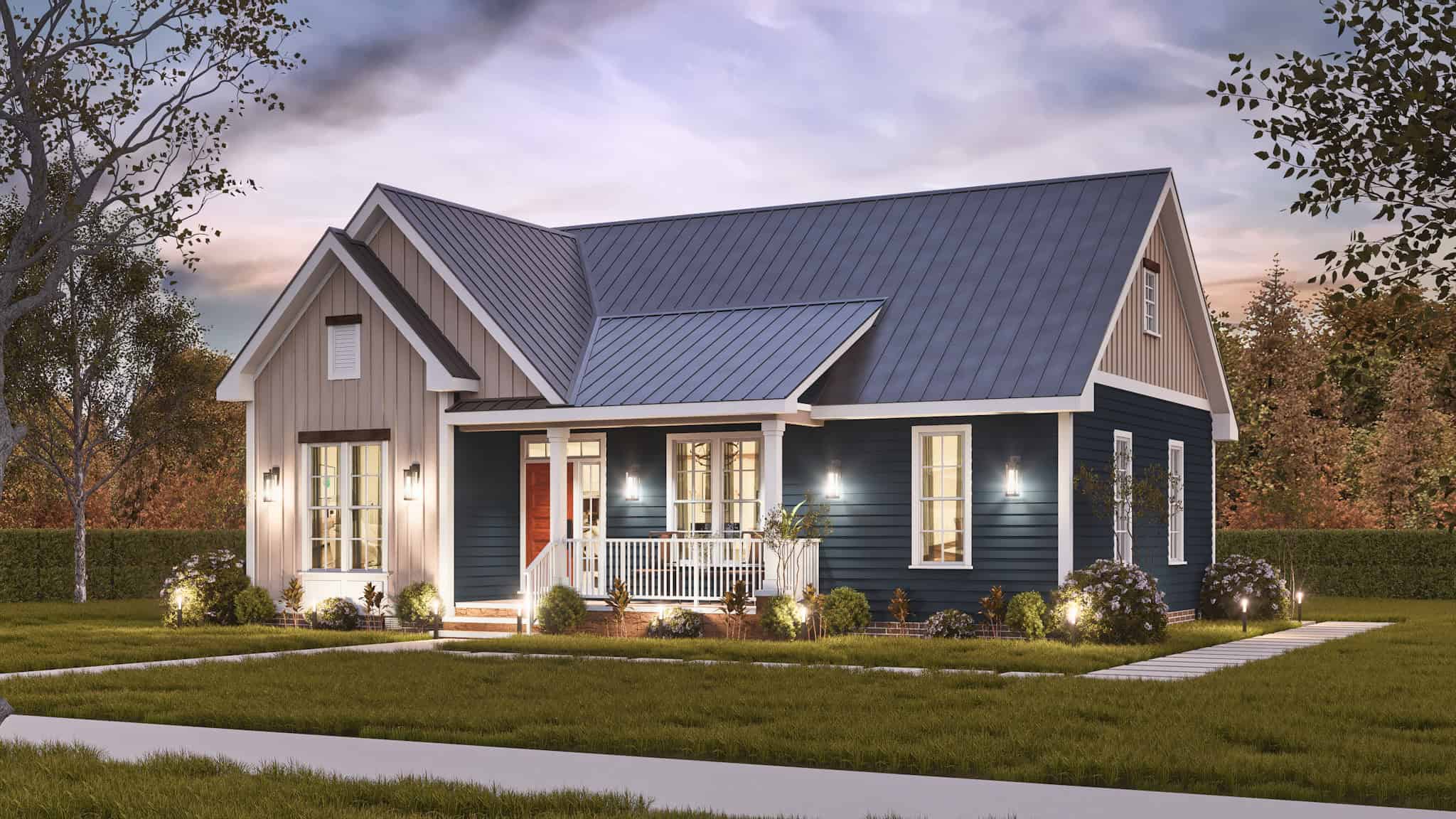 Right Side View of this 3-Bedroom,1209 Sq Ft Plan -198-1218