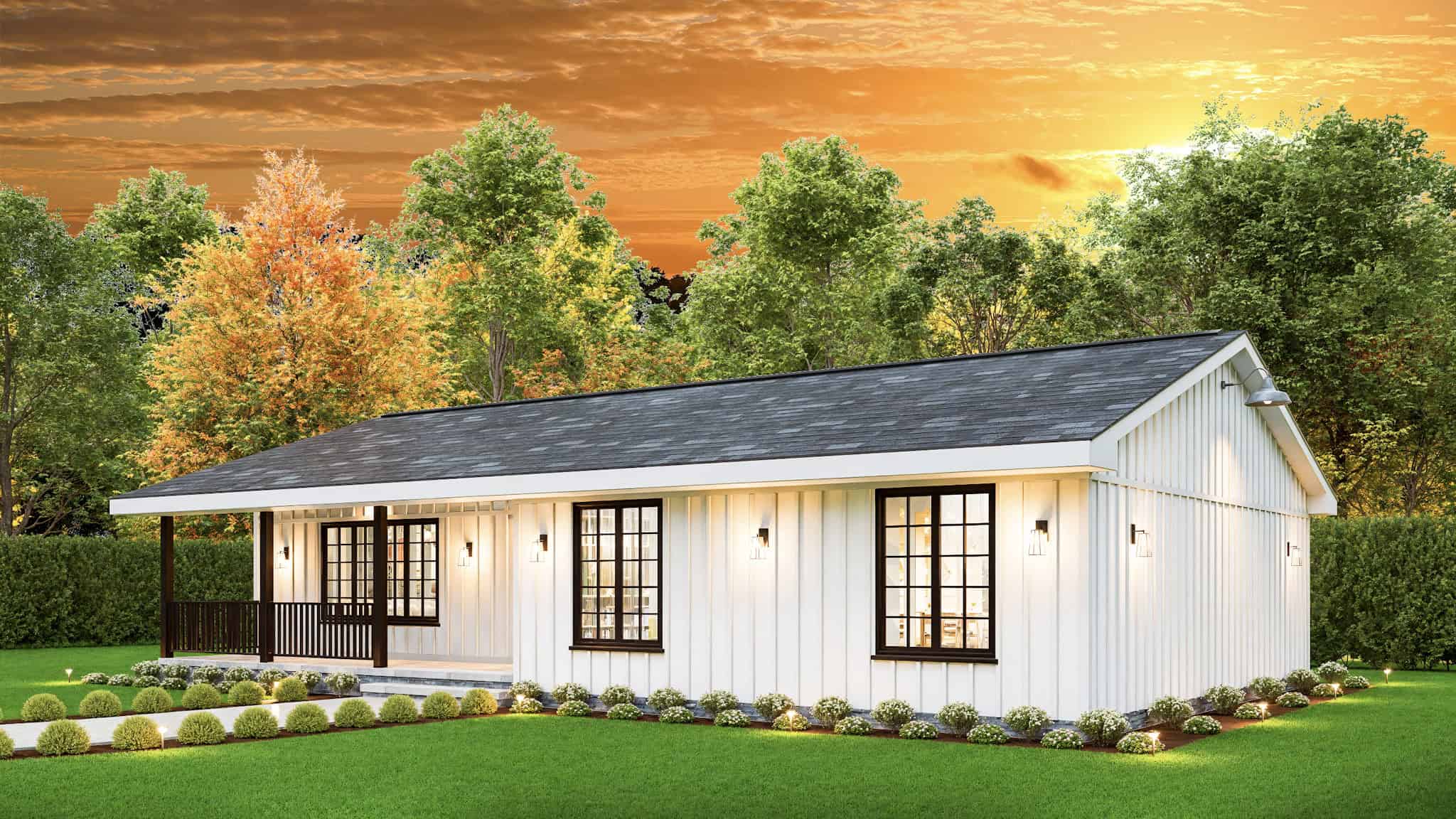 Right Side View of this 3-Bedroom,1456 Sq Ft Plan -198-1219