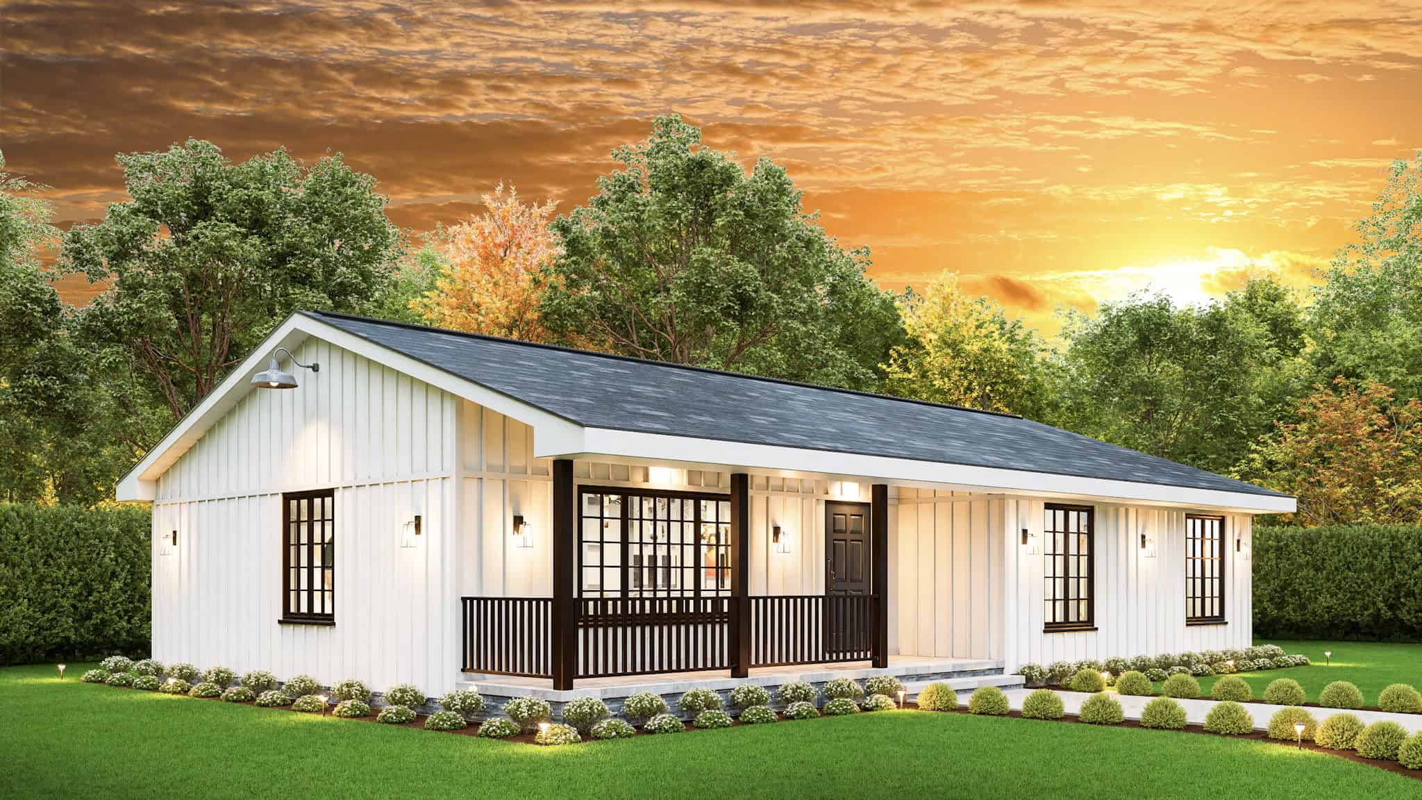 Left Side View of this 3-Bedroom,1456 Sq Ft Plan -198-1219