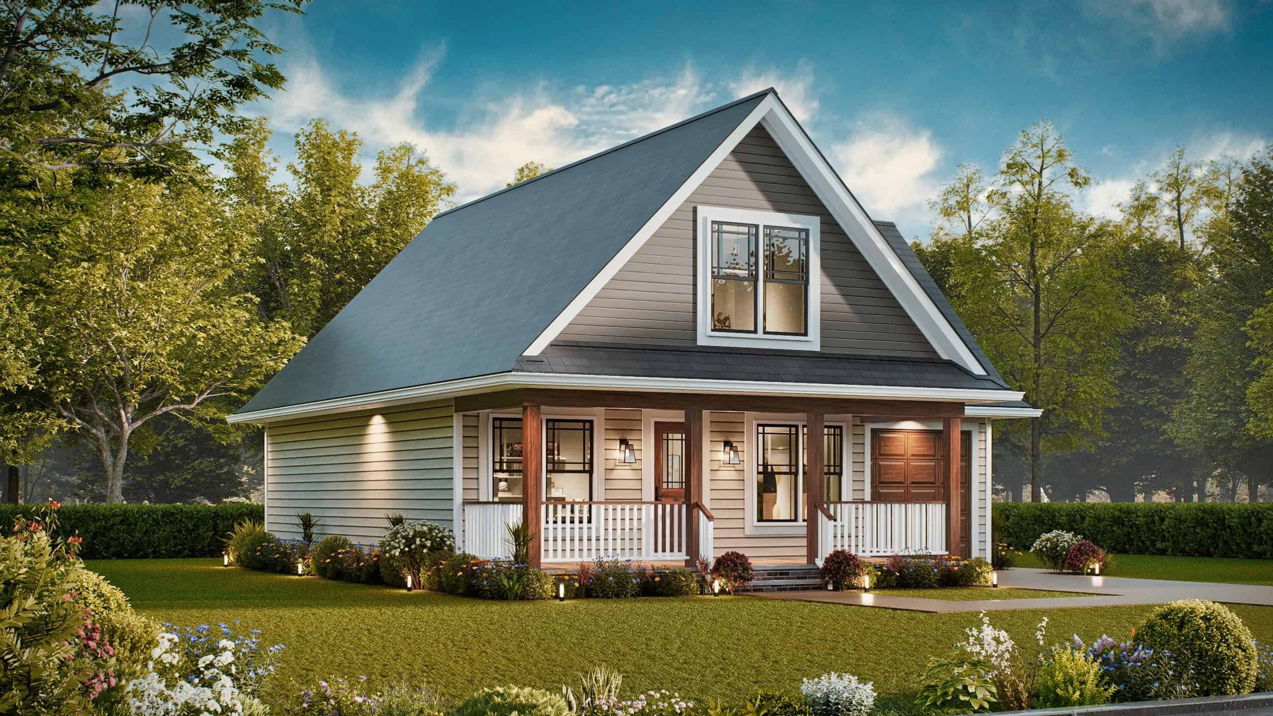 Left Side View of this 3-Bedroom,1272 Sq Ft Plan -198-1220