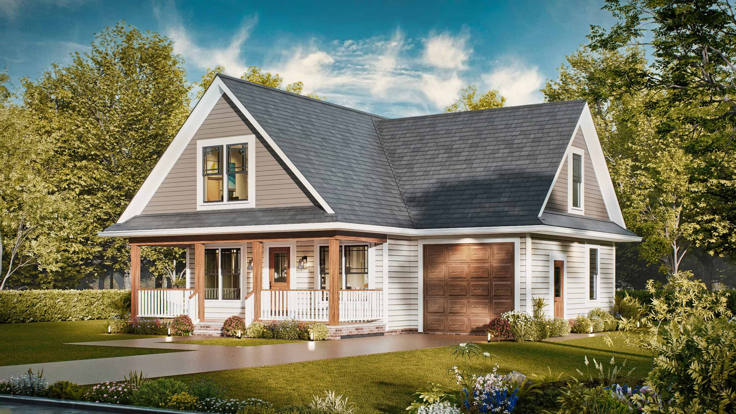 Right Side View of this 3-Bedroom,1272 Sq Ft Plan -198-1220