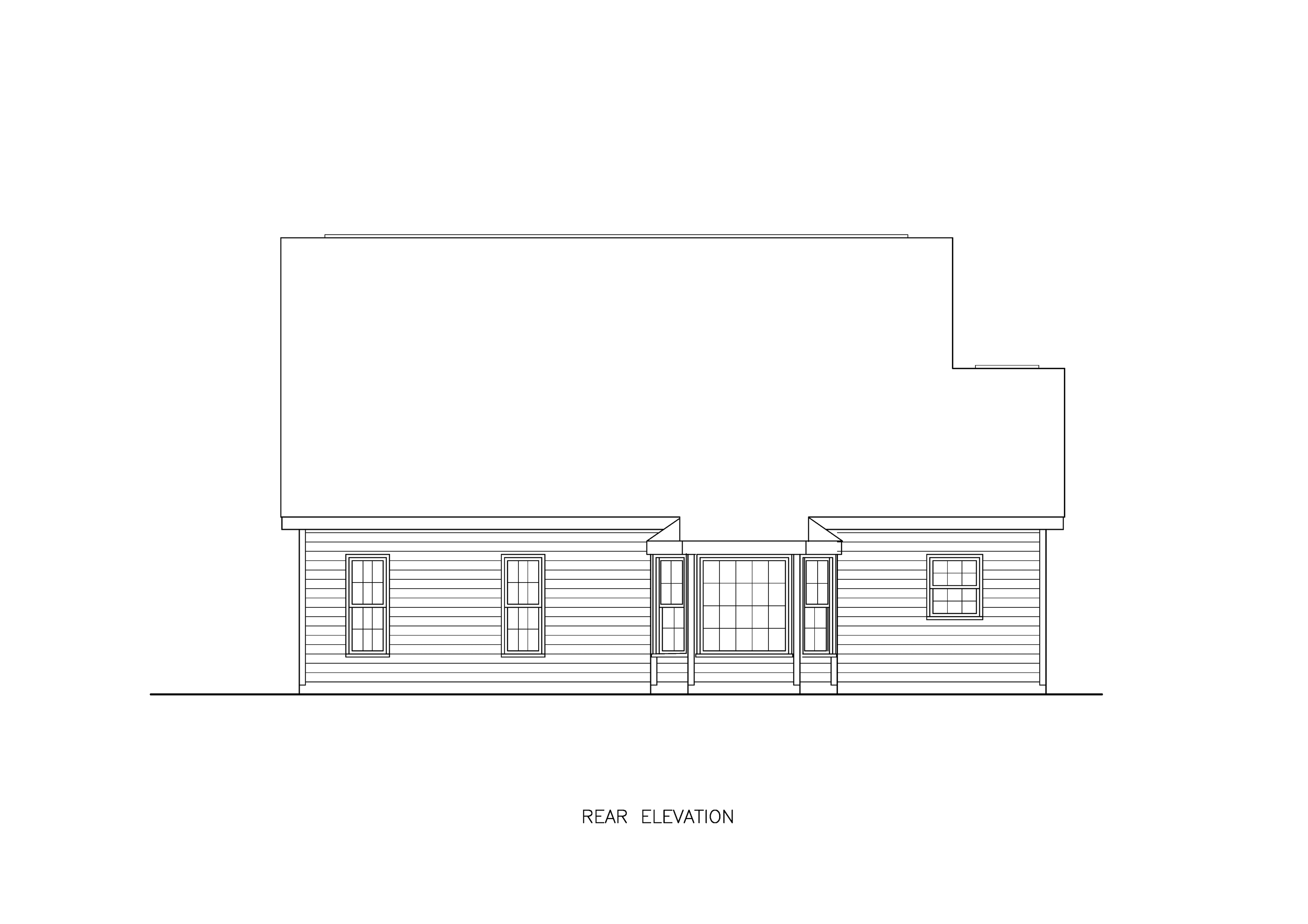 Home Plan Rear Elevation of this 3-Bedroom,1284 Sq Ft Plan -198-1222