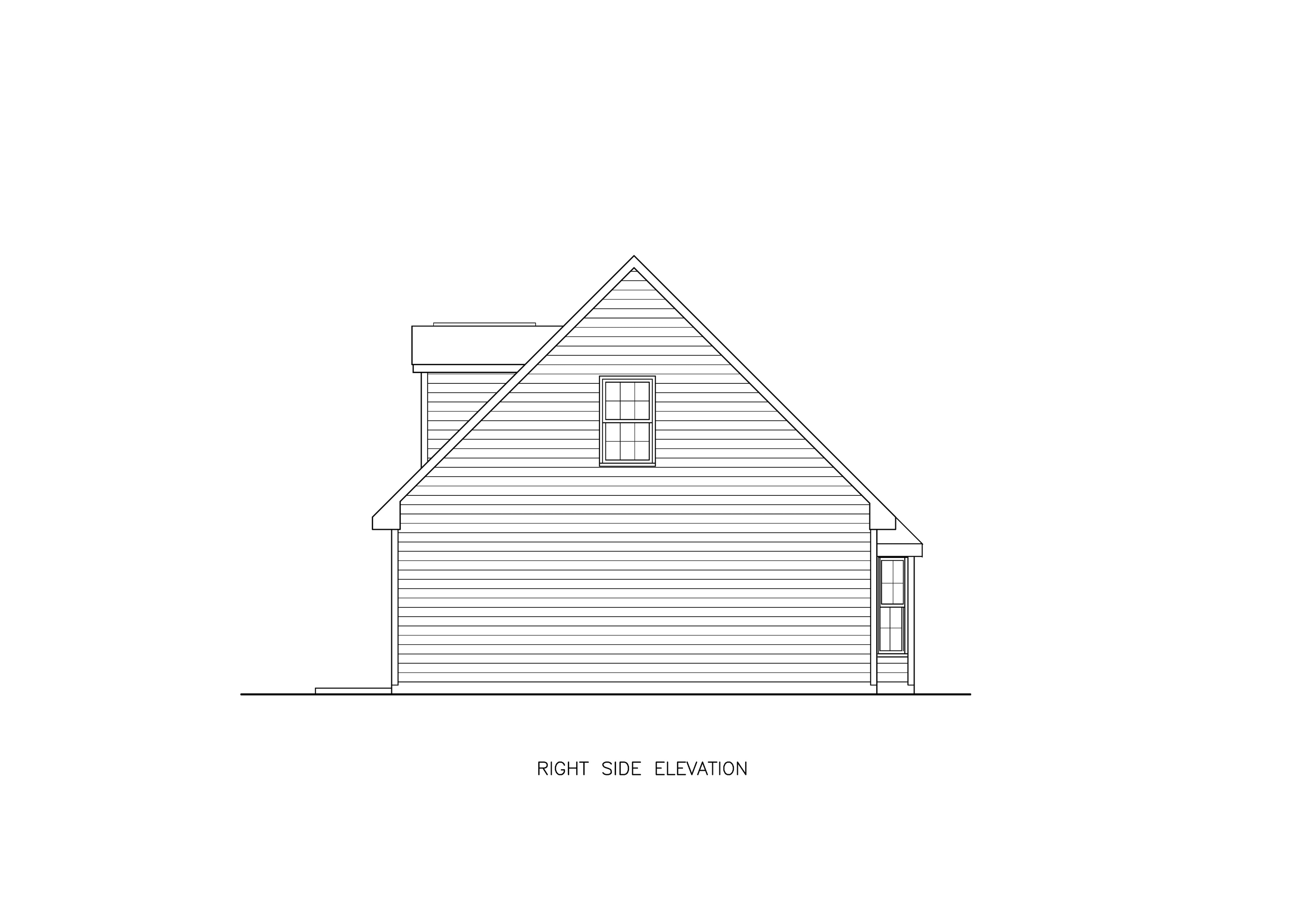 Home Plan Right Elevation of this 3-Bedroom,1284 Sq Ft Plan -198-1222