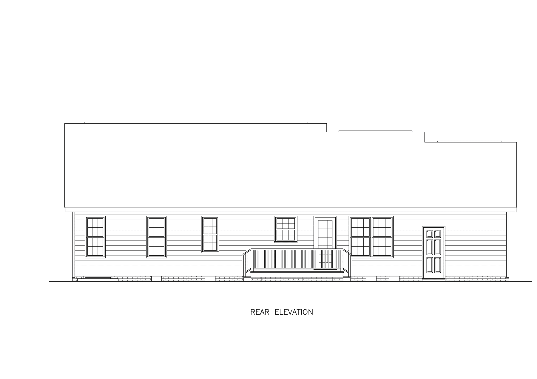 Home Plan Rear Elevation of this 3-Bedroom,1297 Sq Ft Plan -198-1224