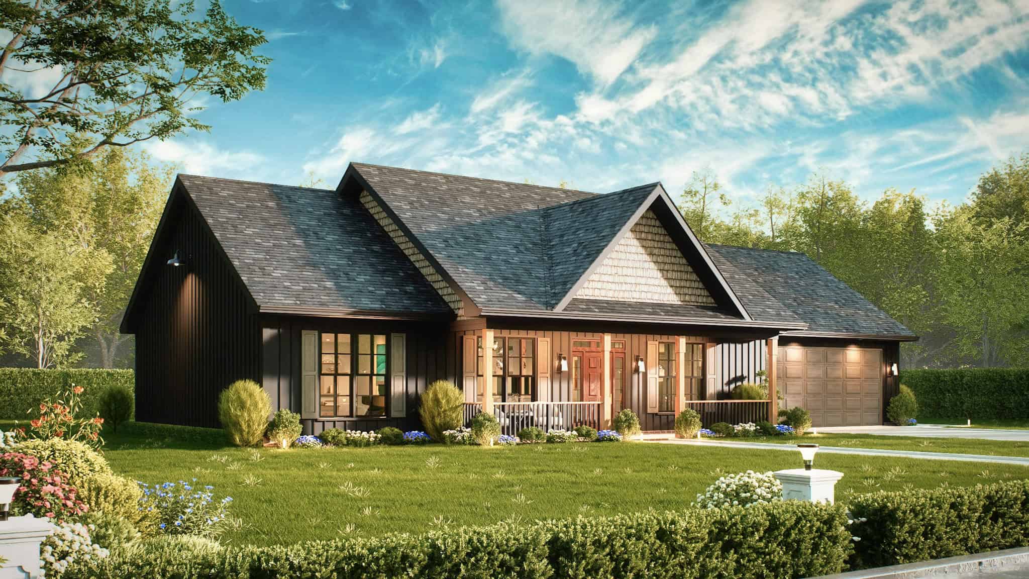 Left Side View of this 3-Bedroom,1584 Sq Ft Plan -198-1226