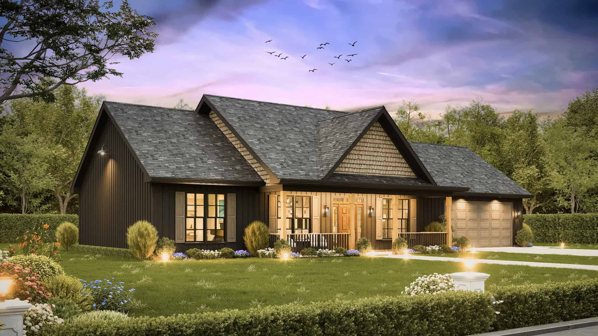 Left Side View of this 3-Bedroom,1584 Sq Ft Plan -198-1226