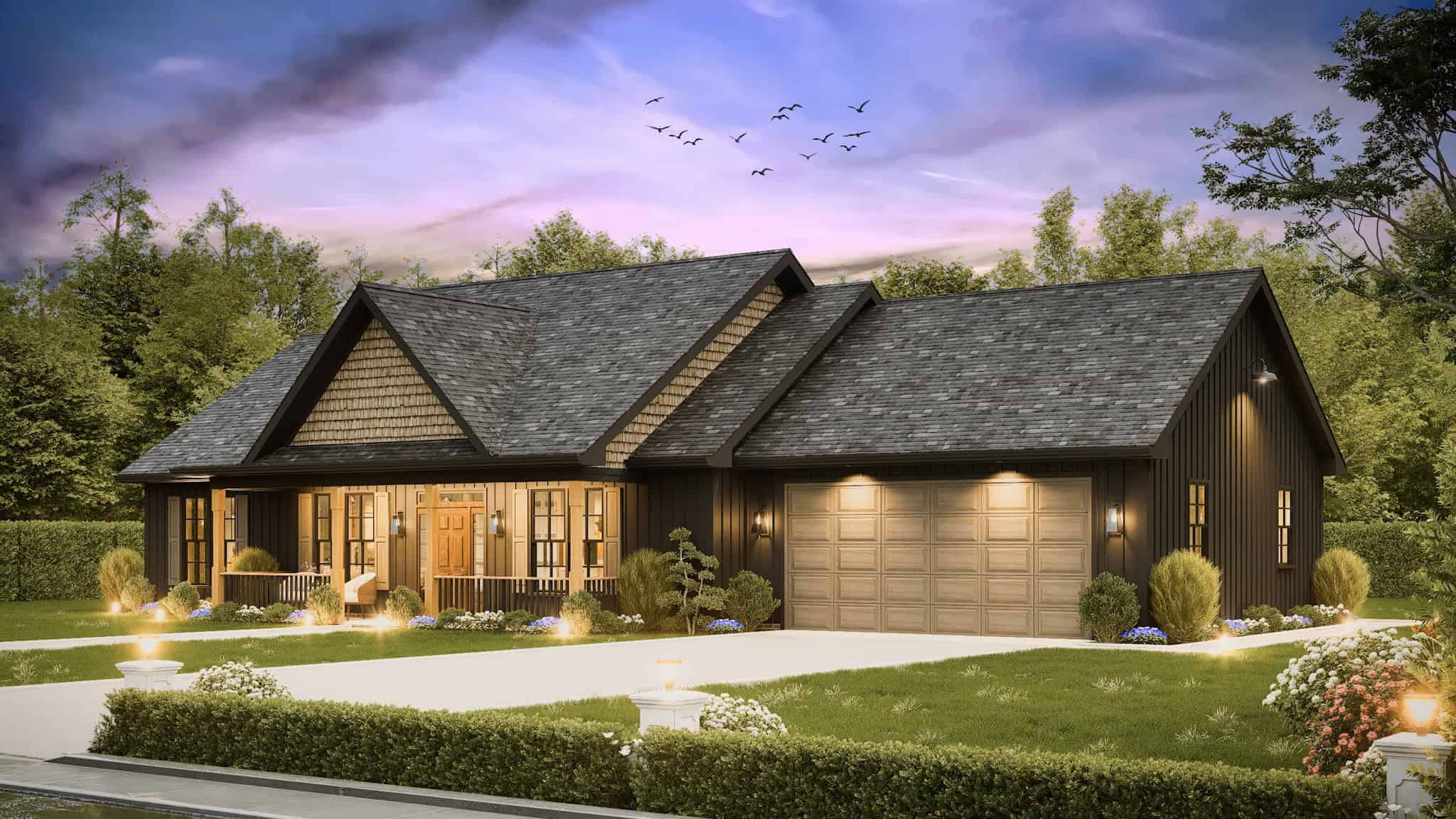 Right Side View of this 3-Bedroom,1584 Sq Ft Plan -198-1226