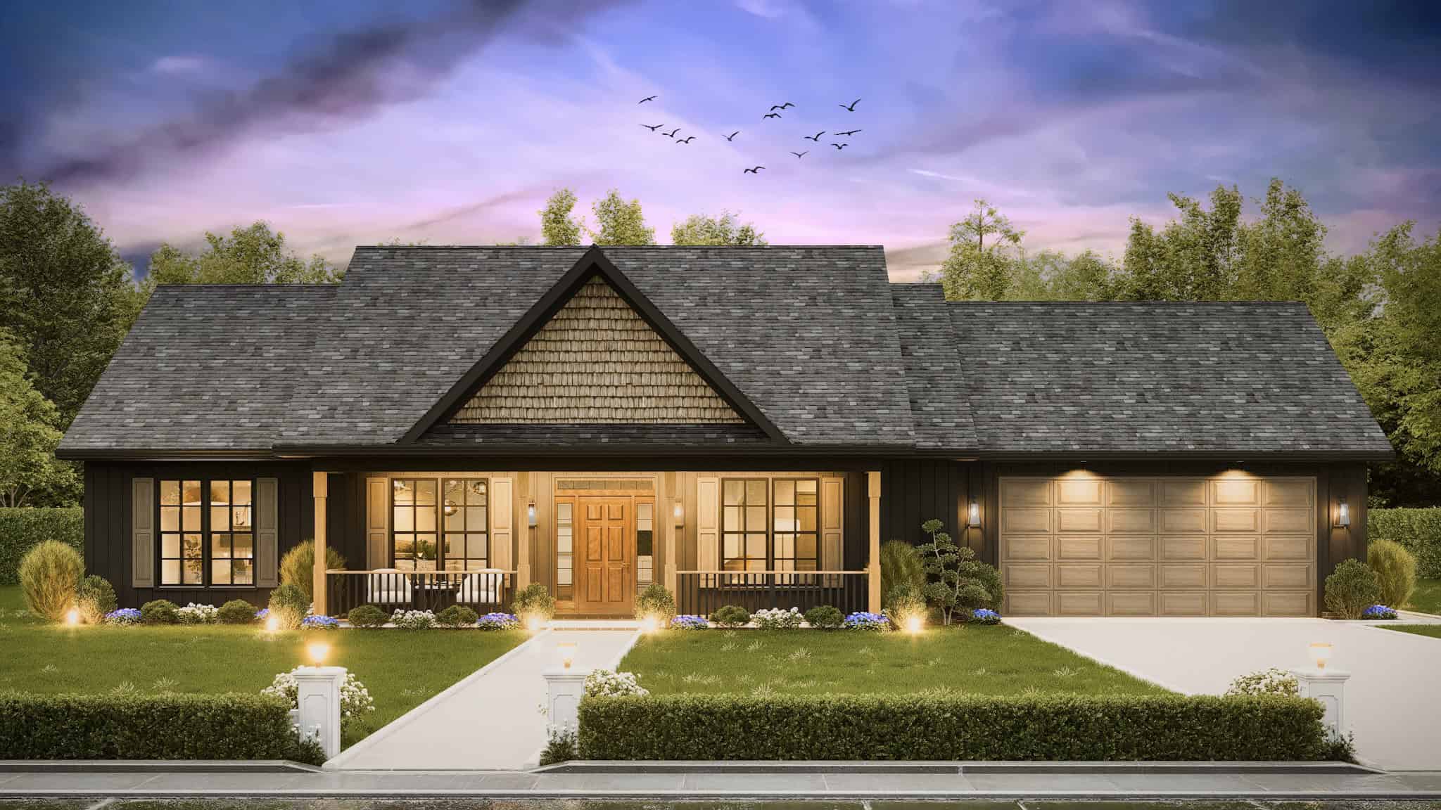 Front View of this 3-Bedroom,1584 Sq Ft Plan -198-1226