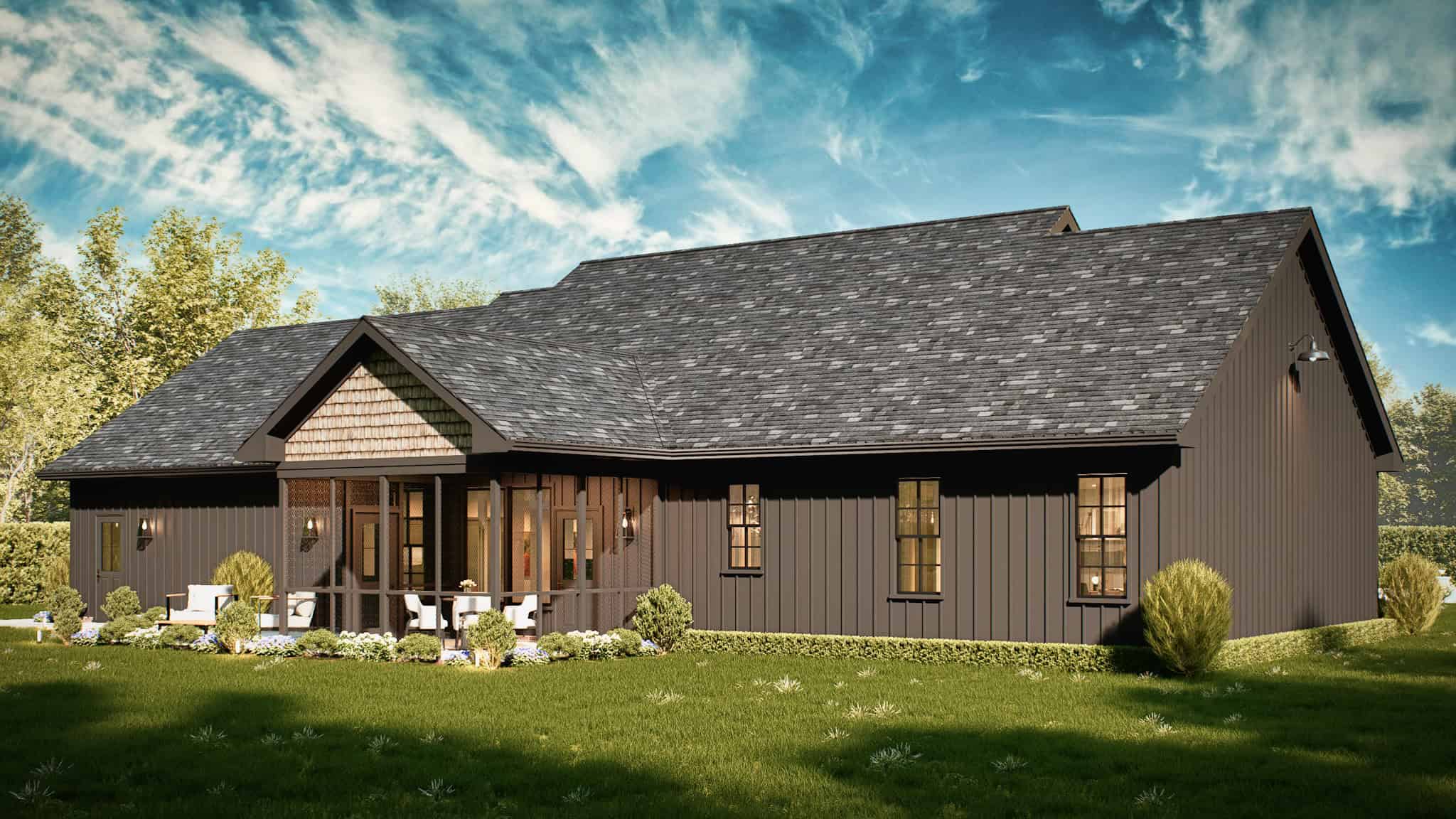 Rear View of this 3-Bedroom,1584 Sq Ft Plan -198-1226