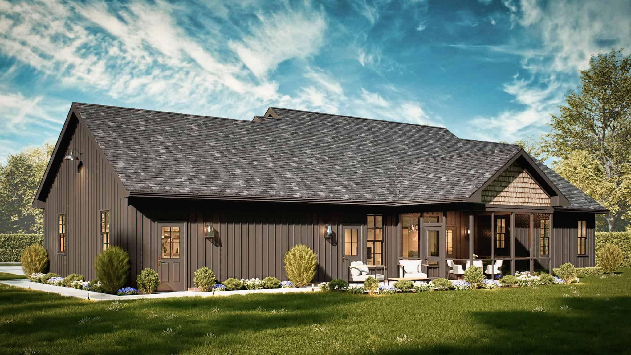 Rear View of this 3-Bedroom,1584 Sq Ft Plan -198-1226