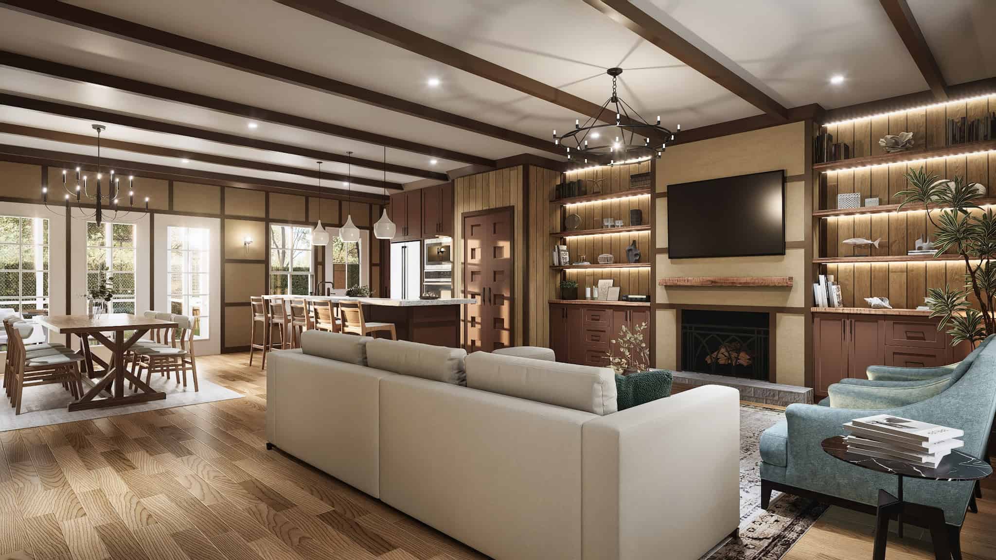 Family Room of this 3-Bedroom,1584 Sq Ft Plan -198-1226