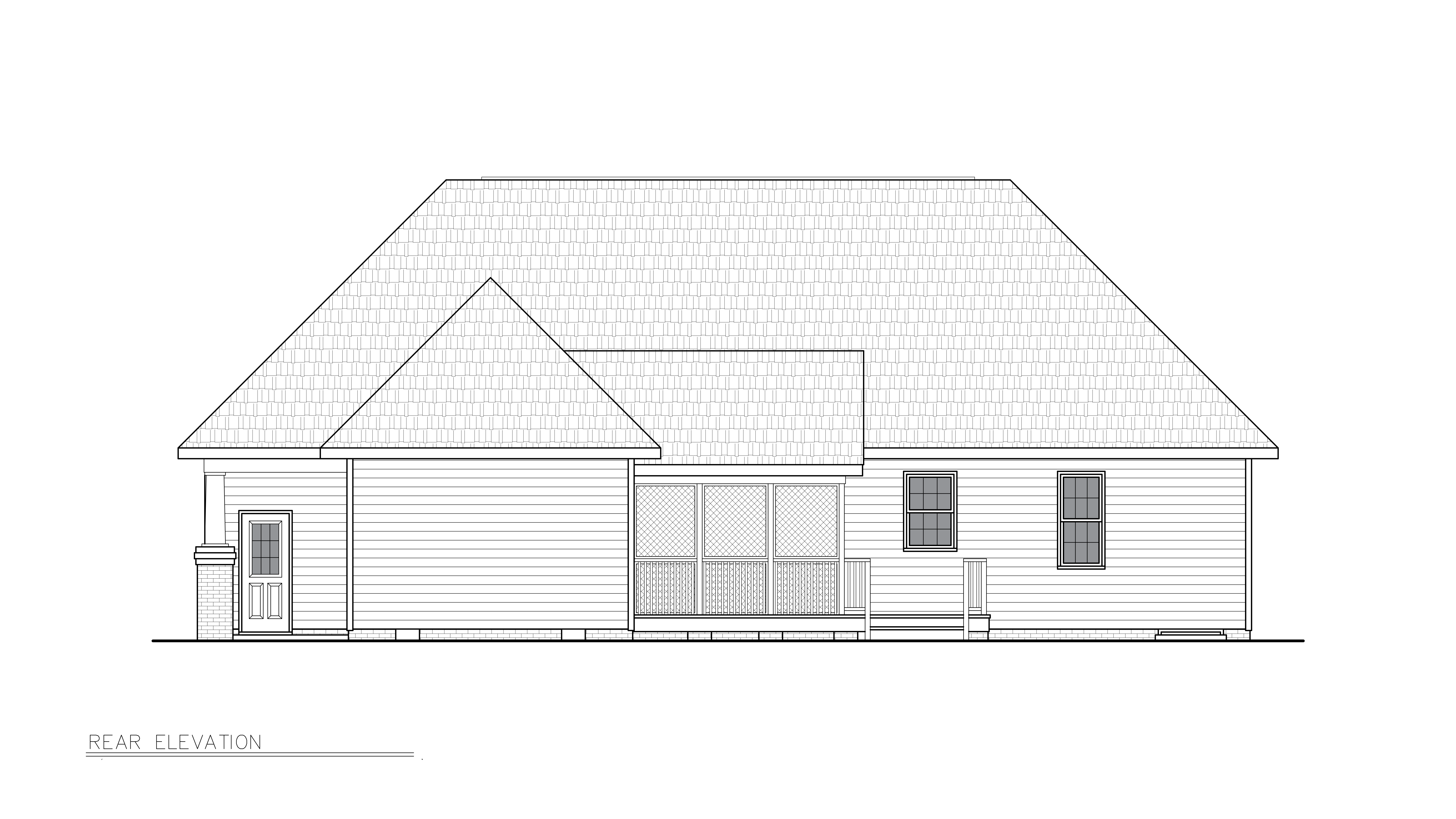 Rear View of this 3-Bedroom,1489 Sq Ft Plan -198-1228