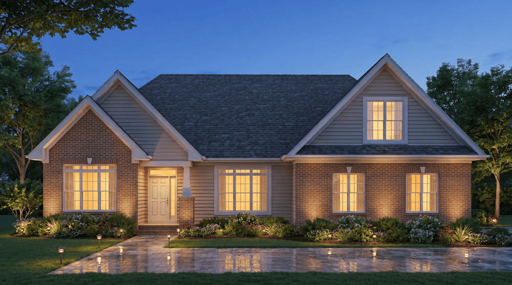 Front View of this 3-Bedroom,1489 Sq Ft Plan -198-1228