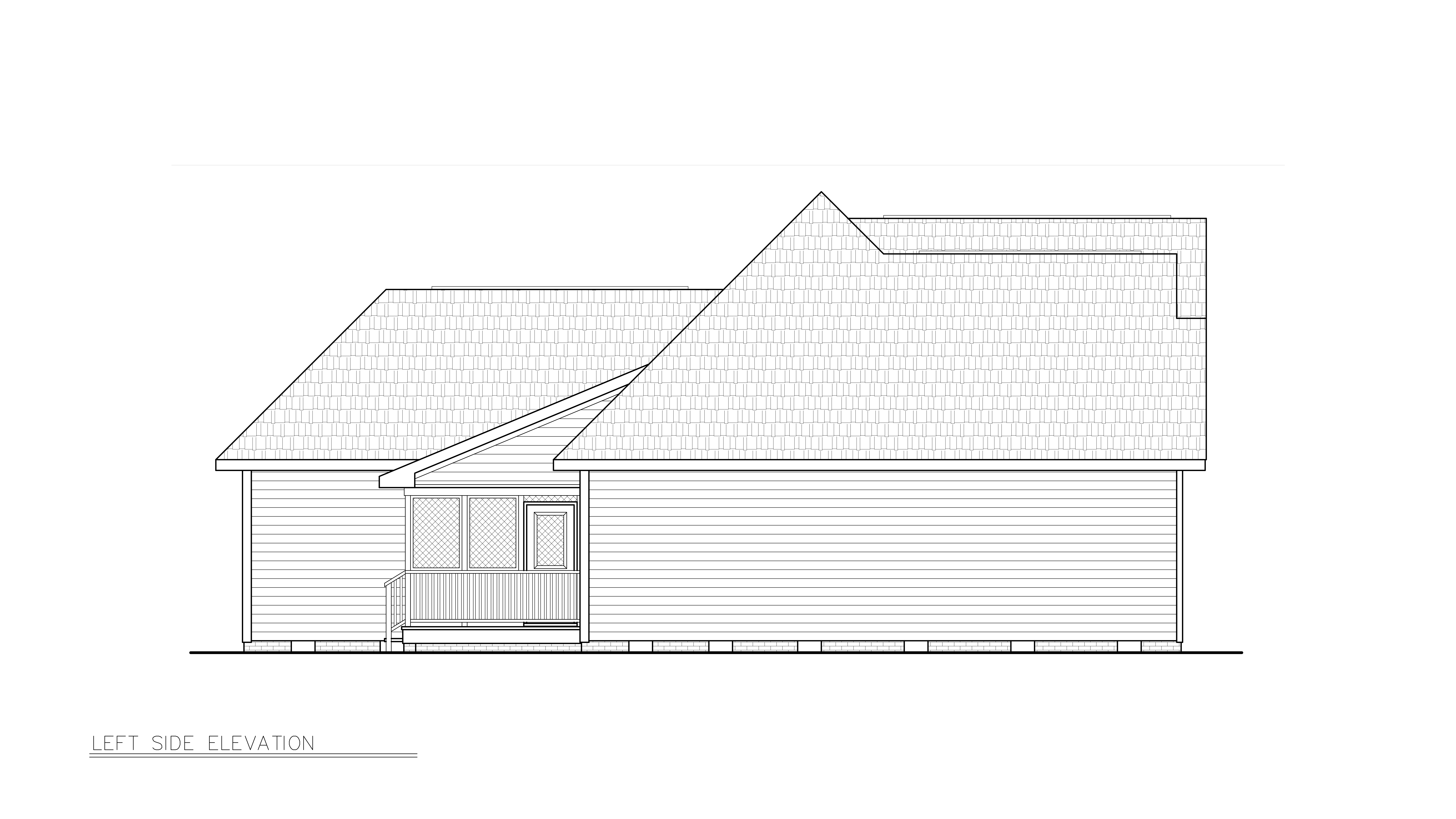 Home Plan Left Elevation of this 3-Bedroom,1489 Sq Ft Plan -198-1228