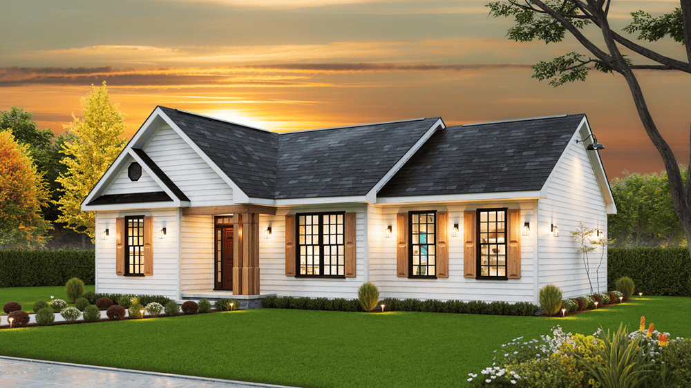 Left Side View of this 3-Bedroom,1426 Sq Ft Plan -198-1230