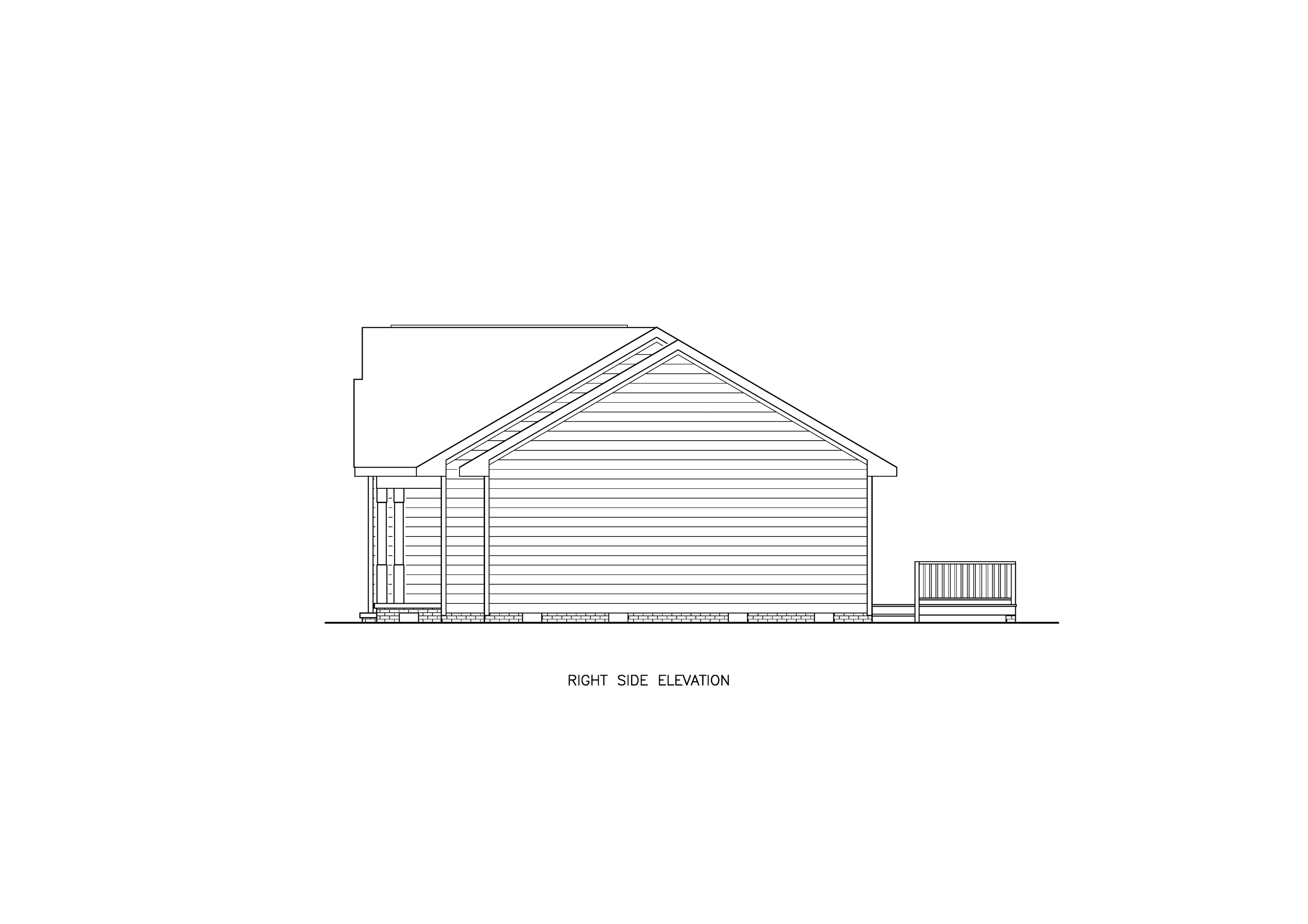 Home Plan Right Elevation of this 3-Bedroom,1426 Sq Ft Plan -198-1230