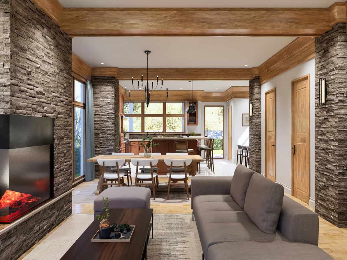 Living Room of this 3-Bedroom,1638 Sq Ft Plan -198-1231
