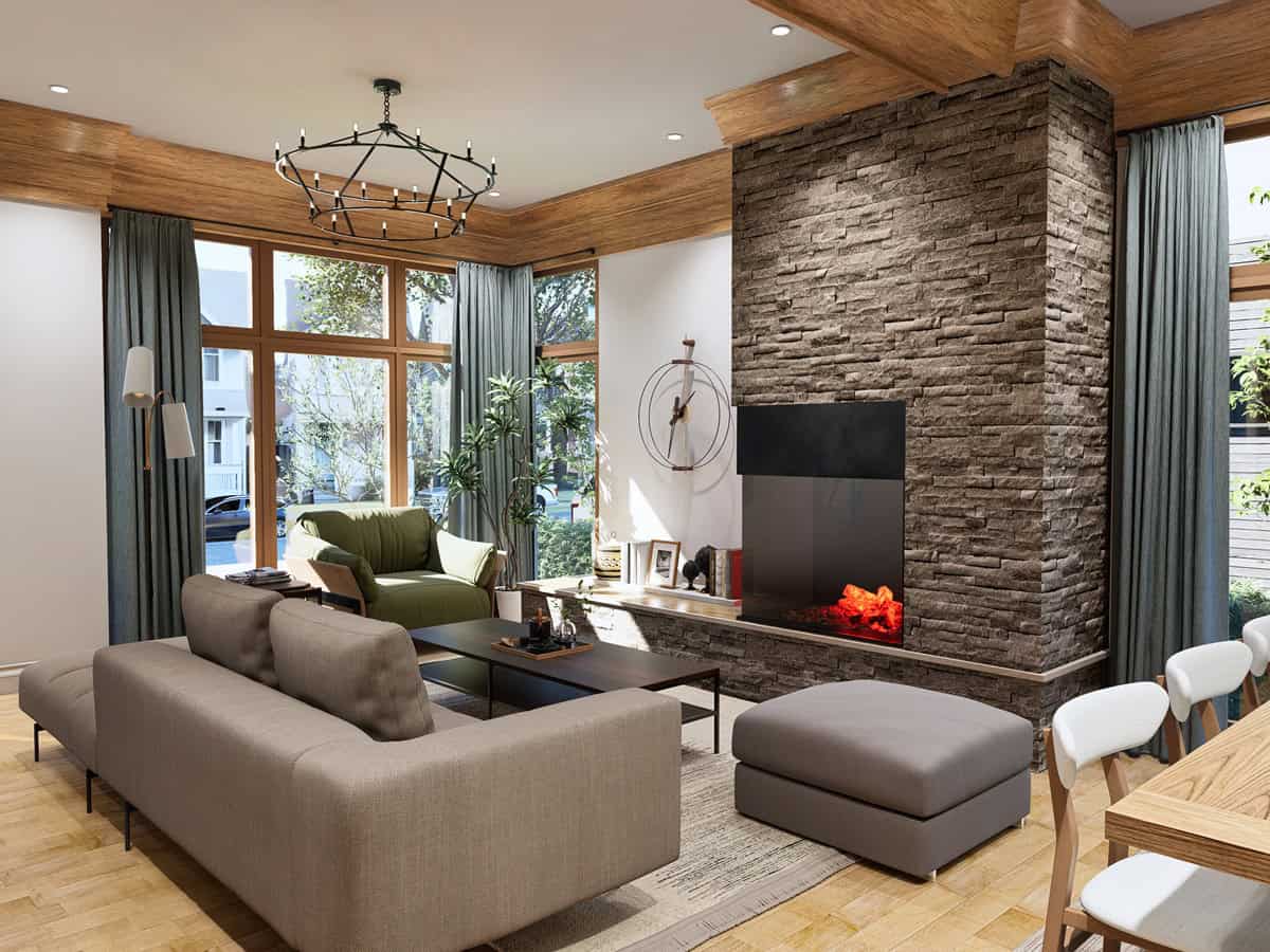 Living Room of this 3-Bedroom,1638 Sq Ft Plan -198-1231