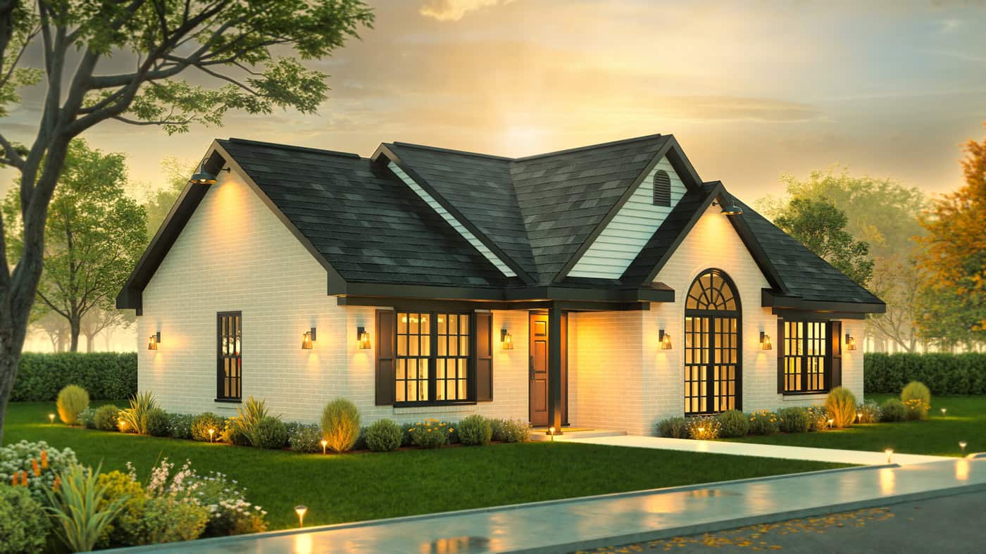 Right Side View of this 3-Bedroom,1246 Sq Ft Plan -198-1232