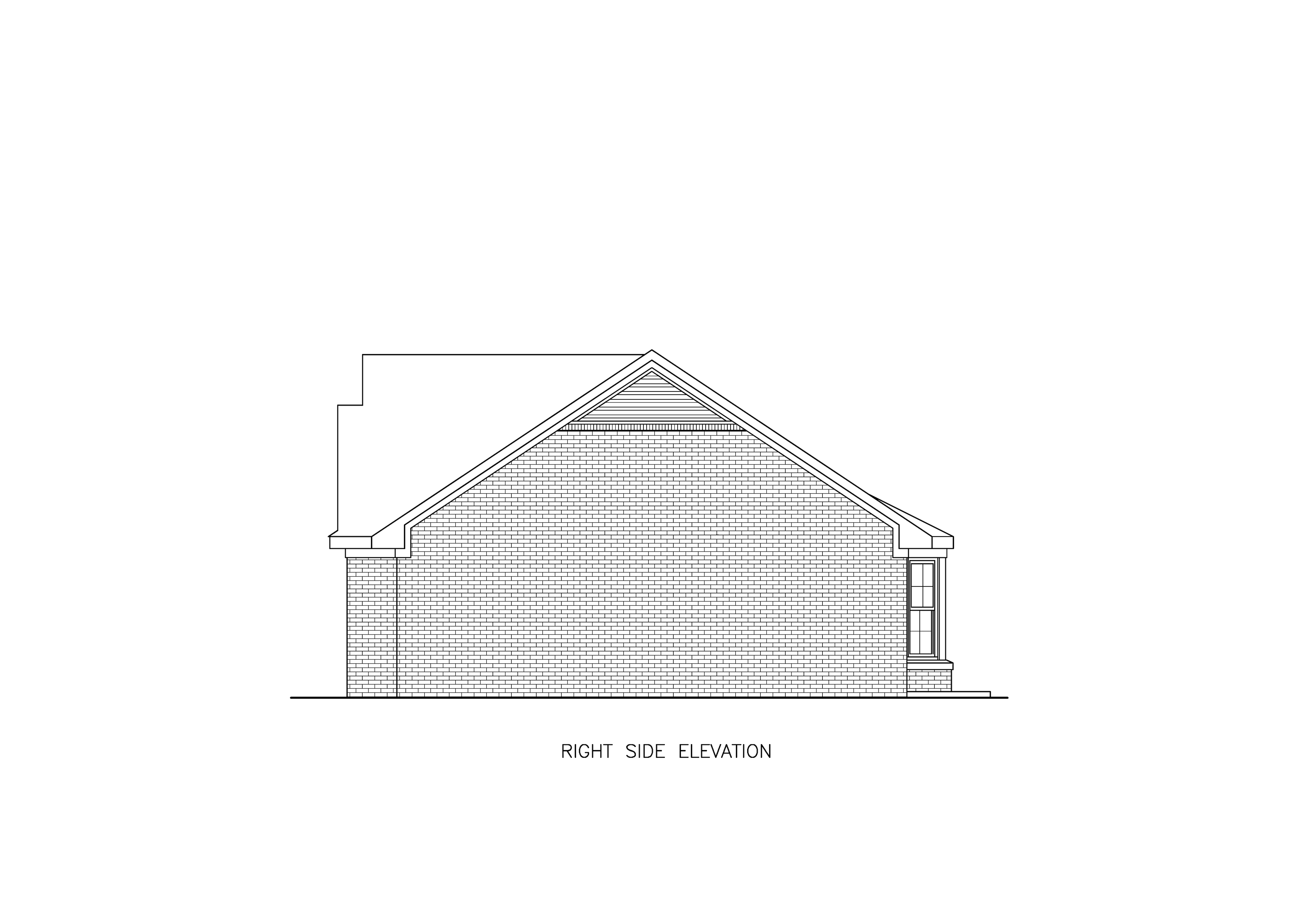 Home Plan Right Elevation of this 3-Bedroom,1246 Sq Ft Plan -198-1232