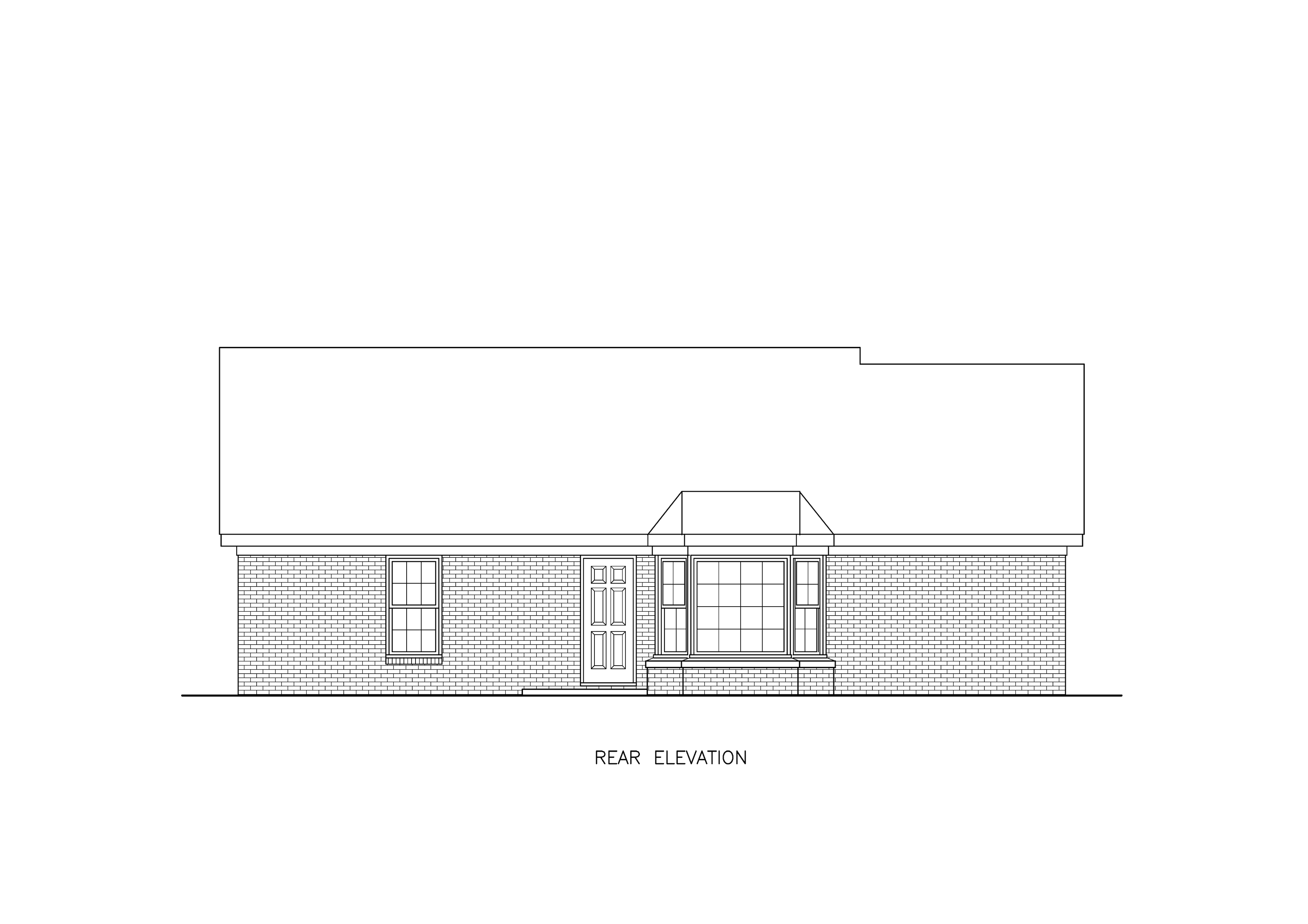 Home Plan Rear Elevation of this 3-Bedroom,1246 Sq Ft Plan -198-1232