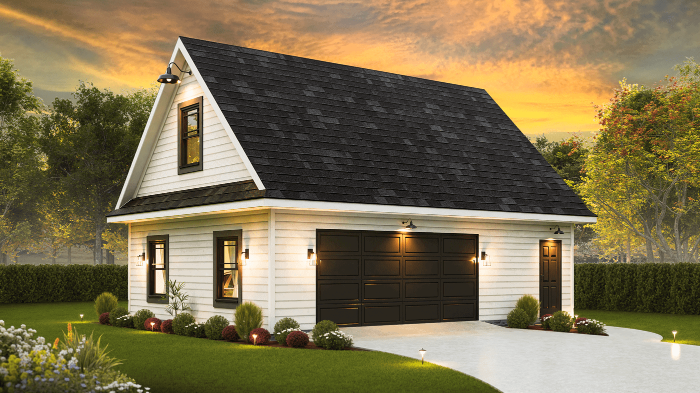 Front View of this 1-Bedroom,480 Sq Ft Plan -198-1233