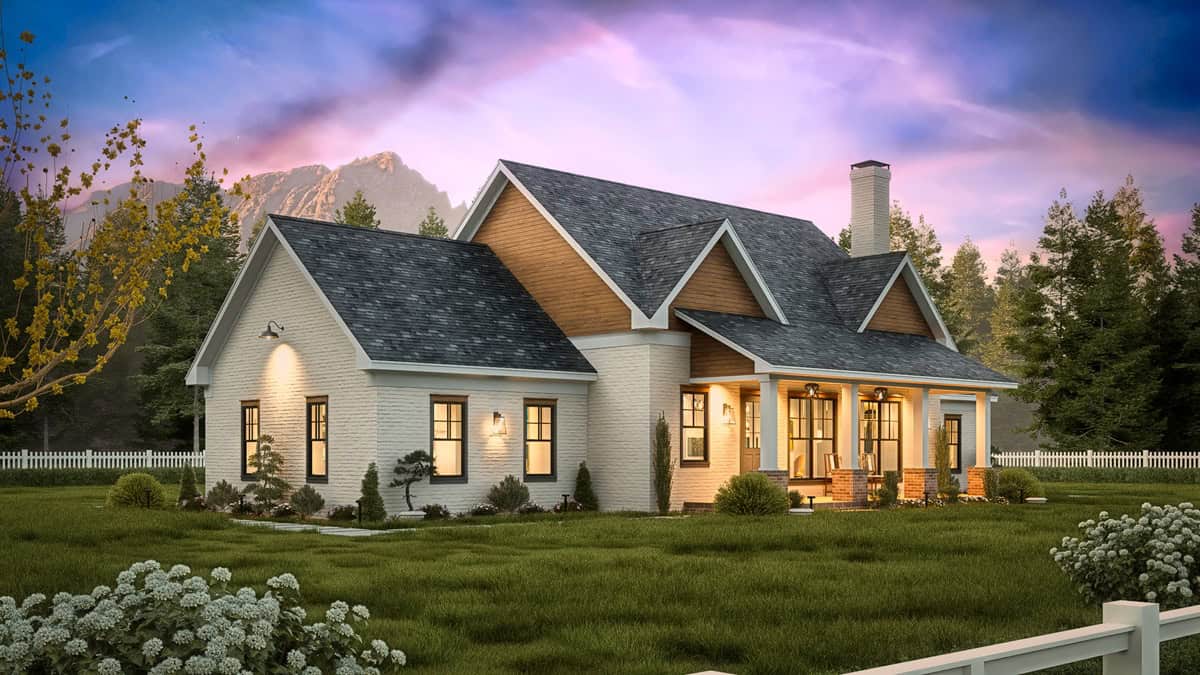 Left Side View of this 3-Bedroom,1682 Sq Ft Plan -198-1234