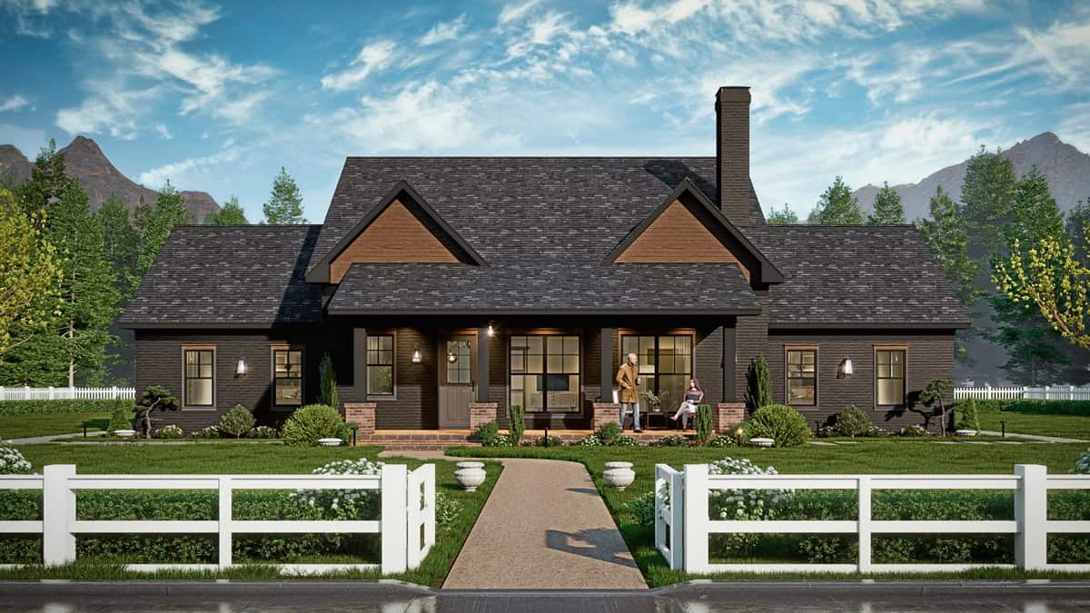 Front View of this 3-Bedroom,1682 Sq Ft Plan -198-1234