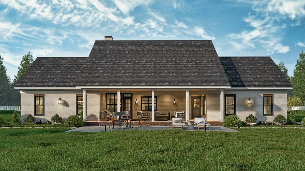 Rear View of this 3-Bedroom,1682 Sq Ft Plan -198-1234