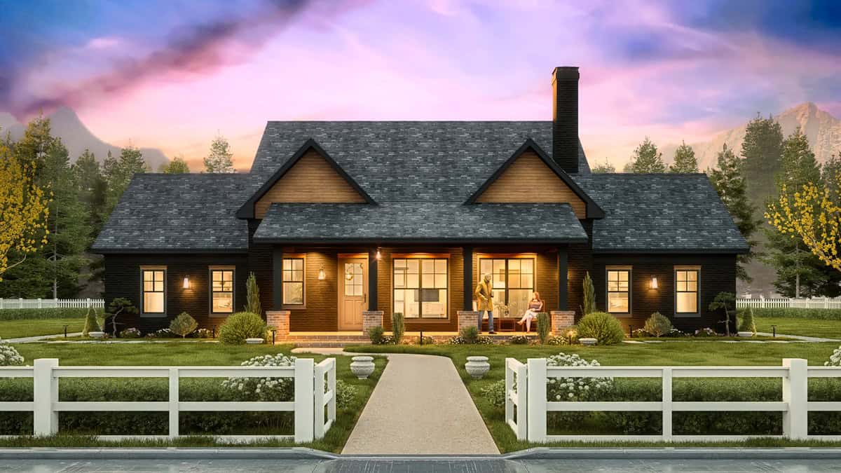 Front View of this 3-Bedroom,1682 Sq Ft Plan -198-1234