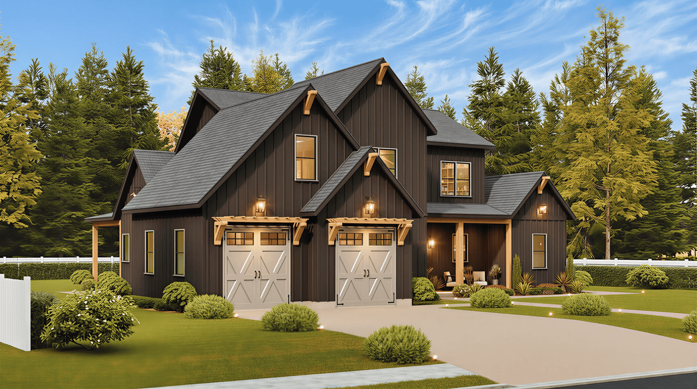 Left Side View of this -Bedroom, Sq Ft Plan -198-1235