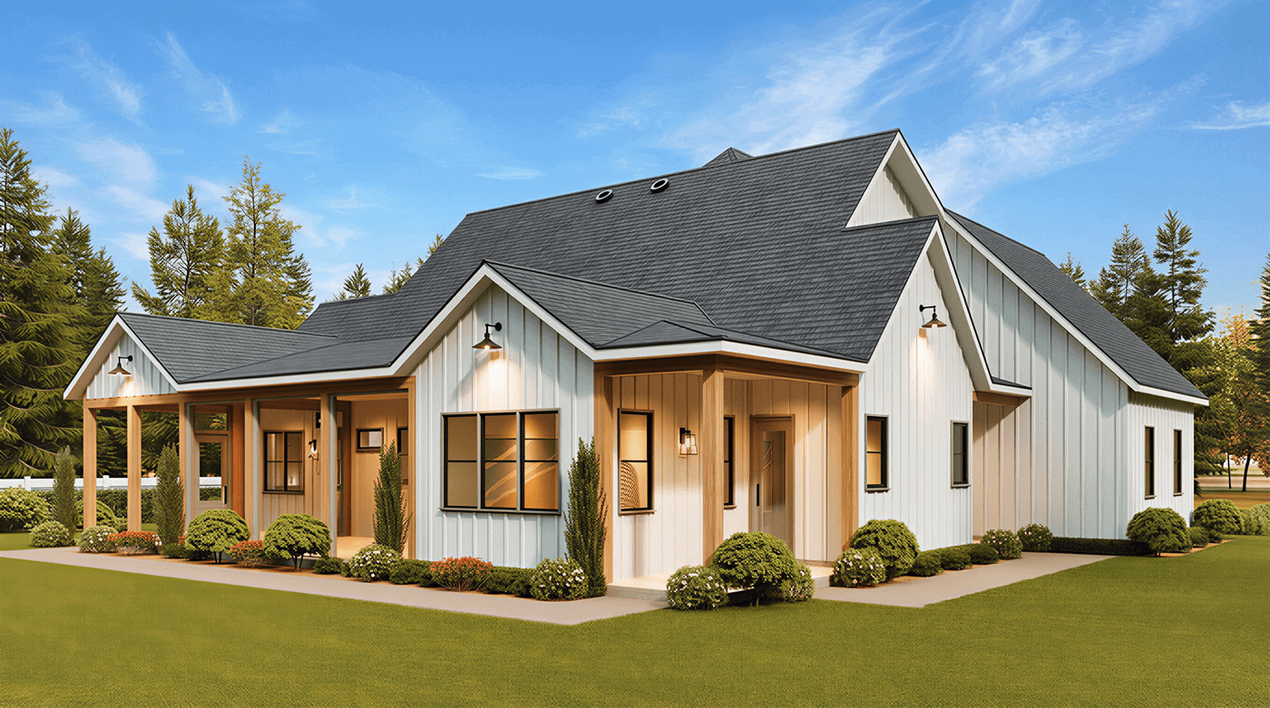 Rear View of this -Bedroom, Sq Ft Plan -198-1235
