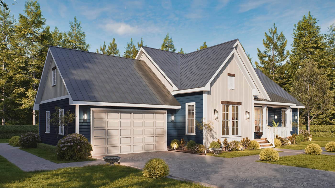 Left Side View of this 3-Bedroom,1541 Sq Ft Plan -198-1236