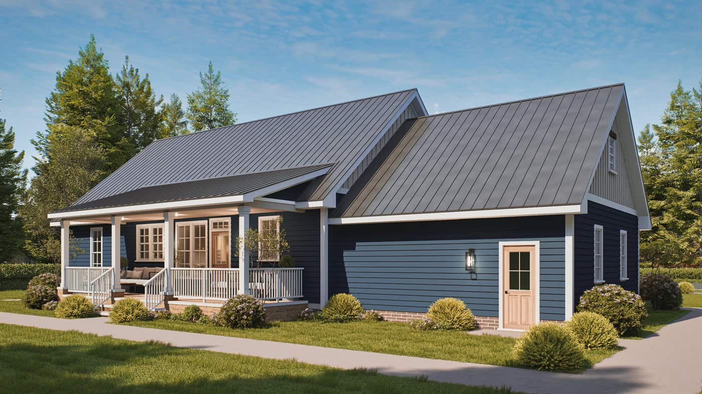 Rear View of this 3-Bedroom,1541 Sq Ft Plan -198-1236