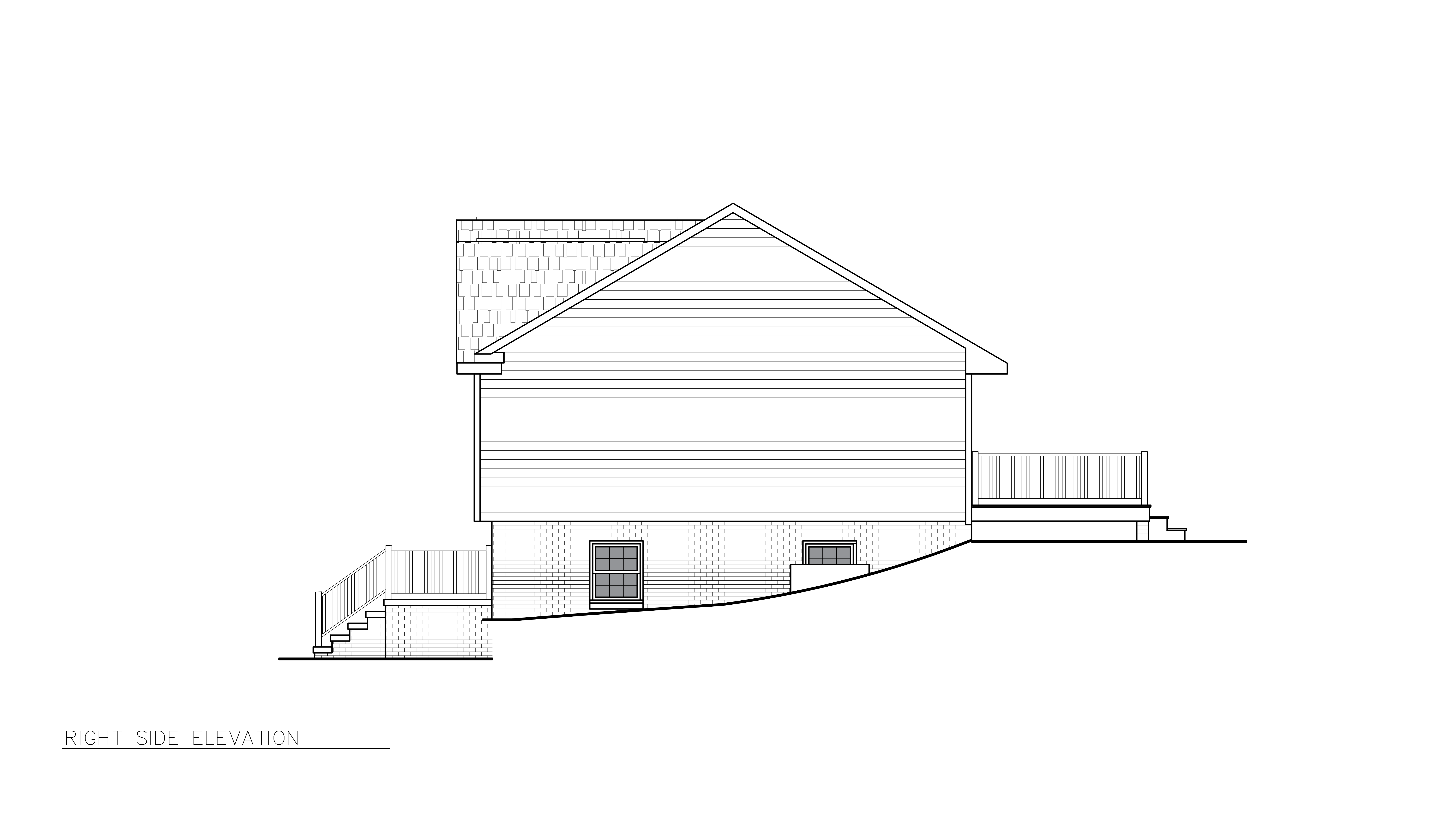 Home Plan Right Elevation of this 3-Bedroom,1334 Sq Ft Plan -198-1237