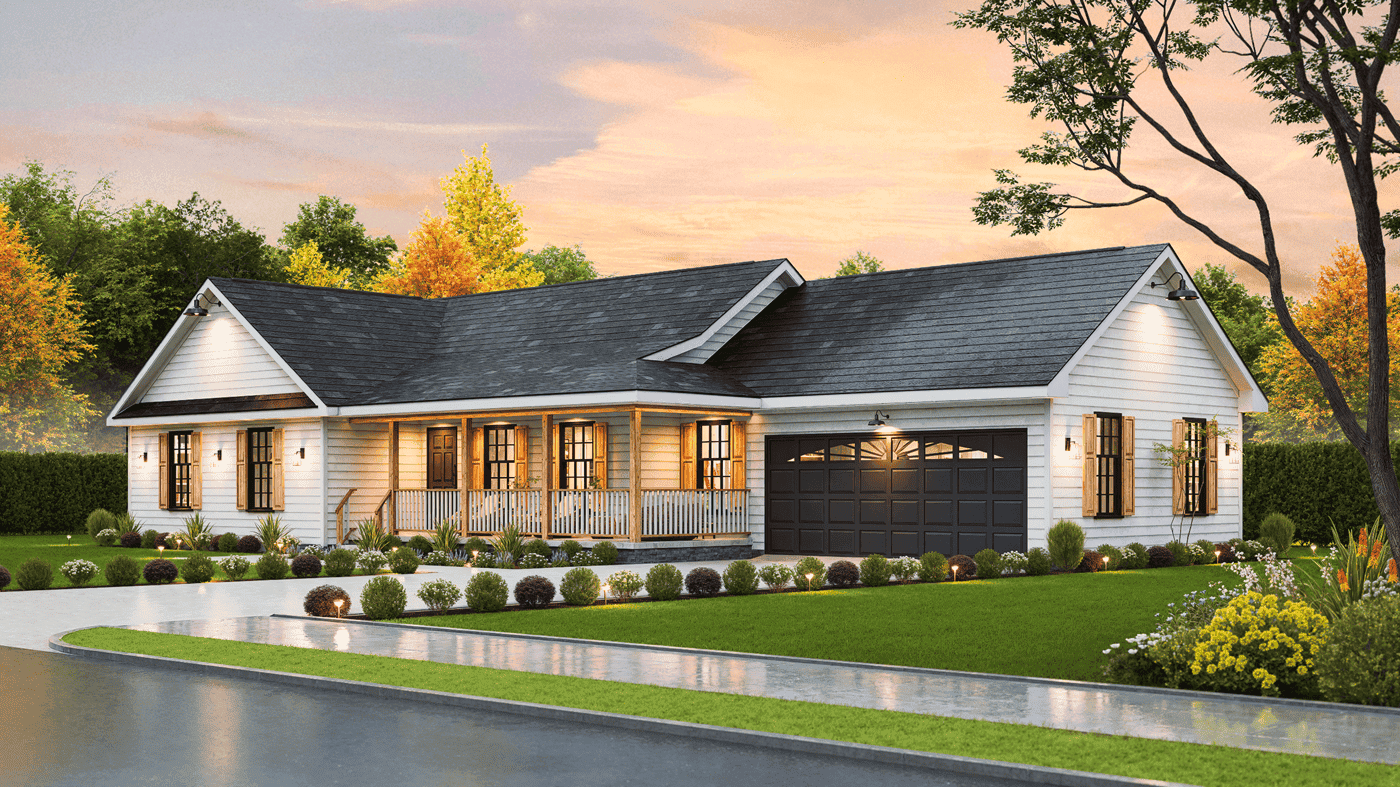 Left Side View of this 3-Bedroom,1469 Sq Ft Plan -198-1238