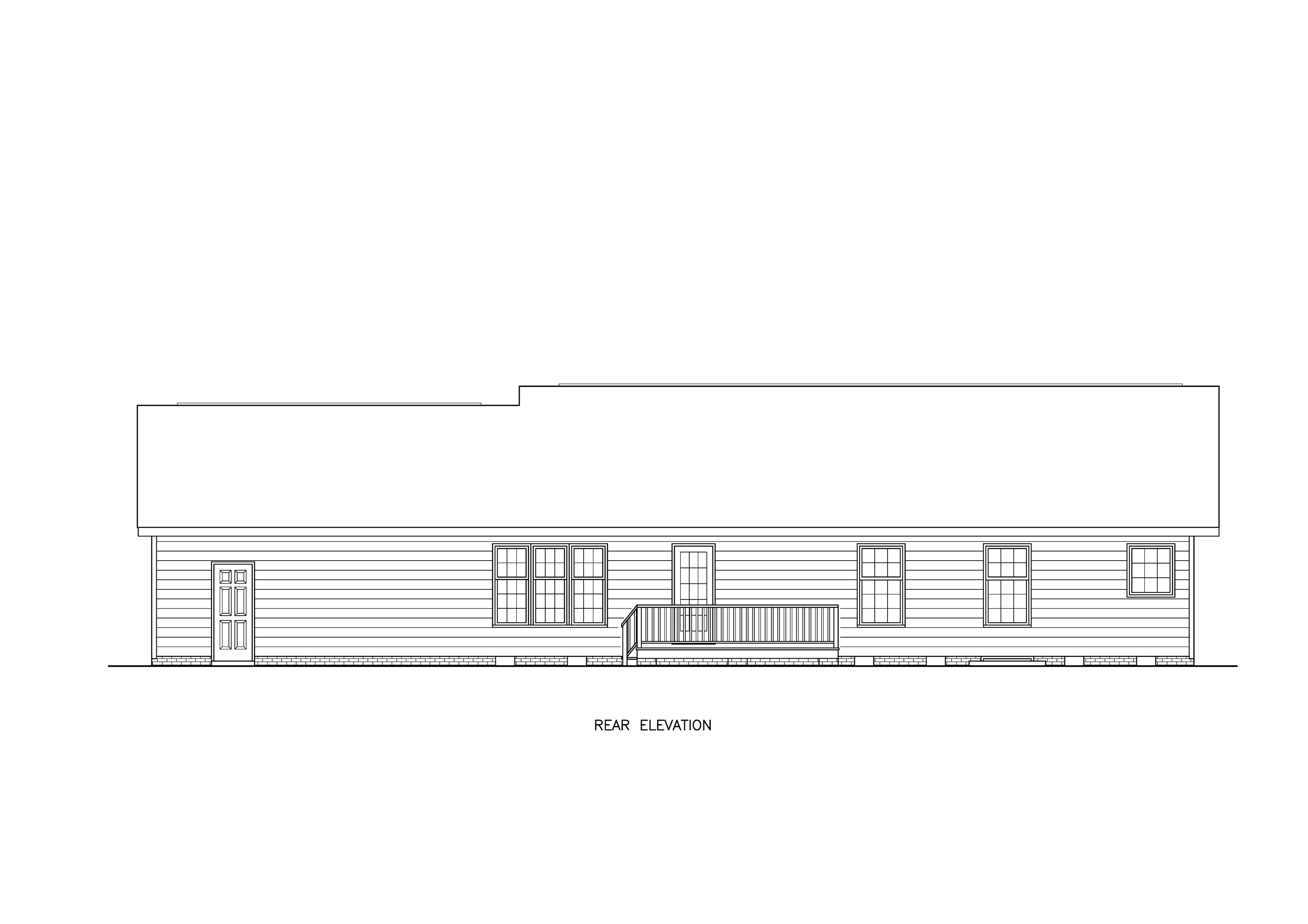 Home Plan Rear Elevation of this 3-Bedroom,1469 Sq Ft Plan -198-1238