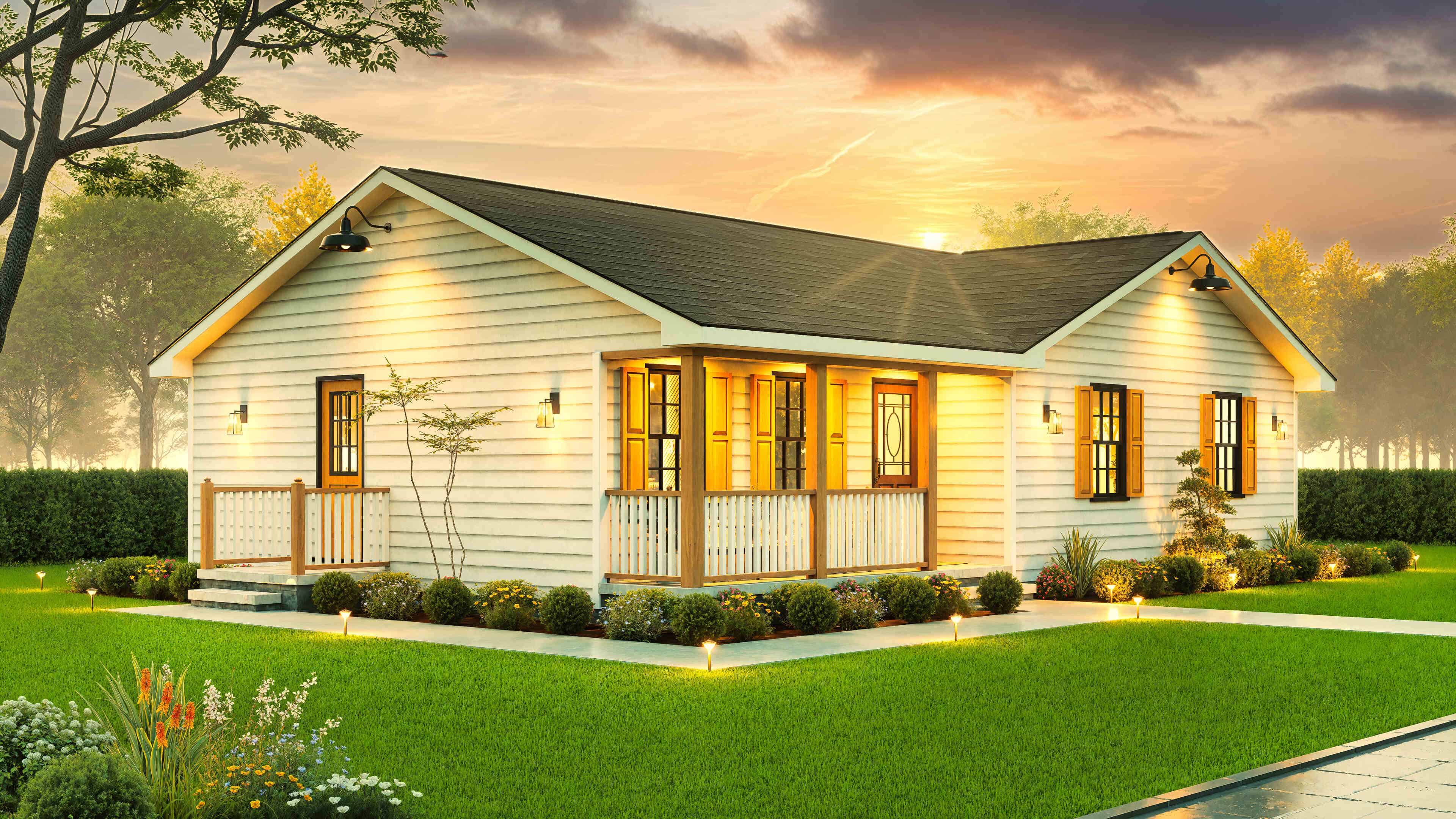 Right Side View of this 3-Bedroom,1155 Sq Ft Plan -198-1239