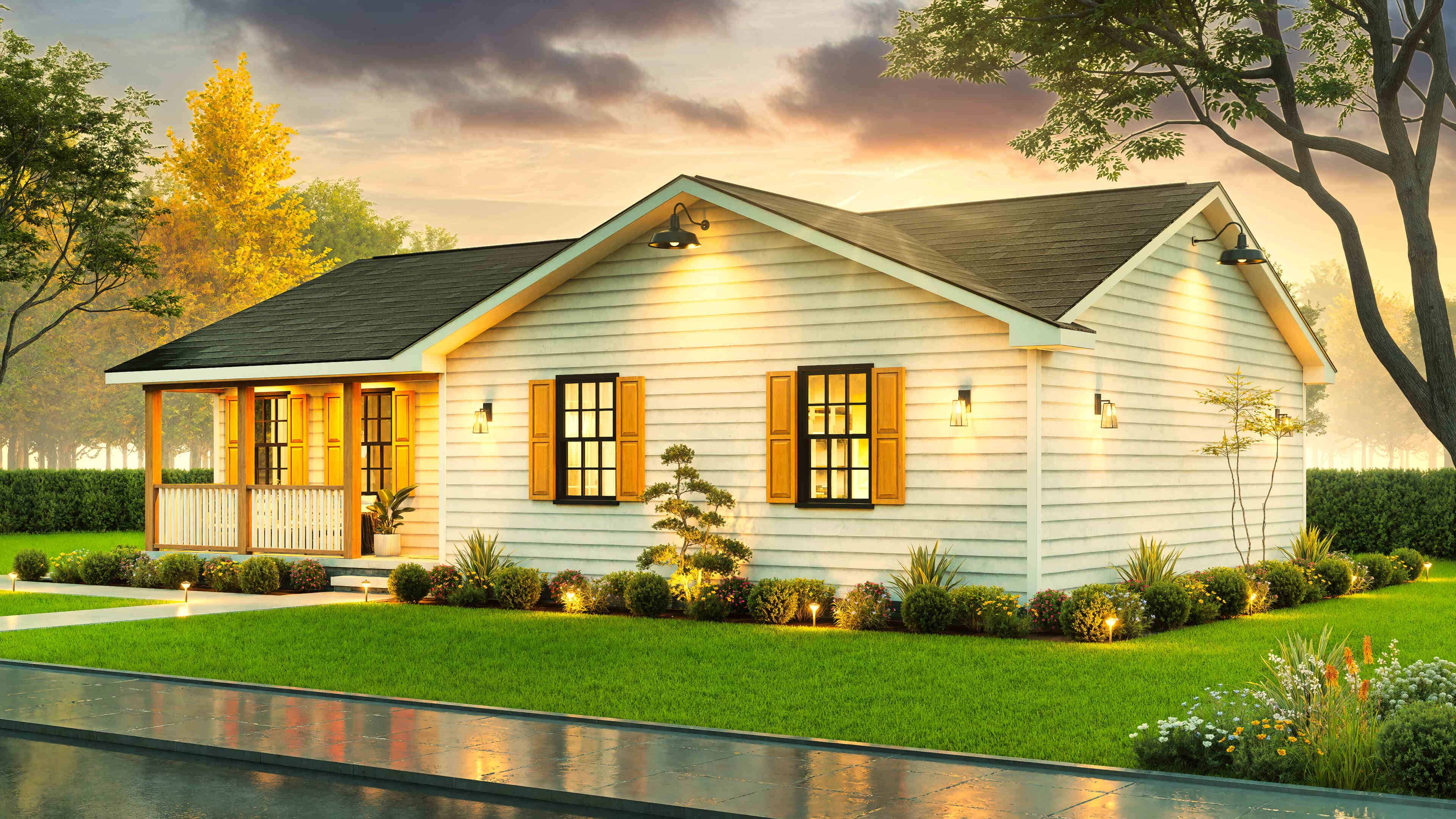 Left Side View of this 3-Bedroom,1155 Sq Ft Plan -198-1239