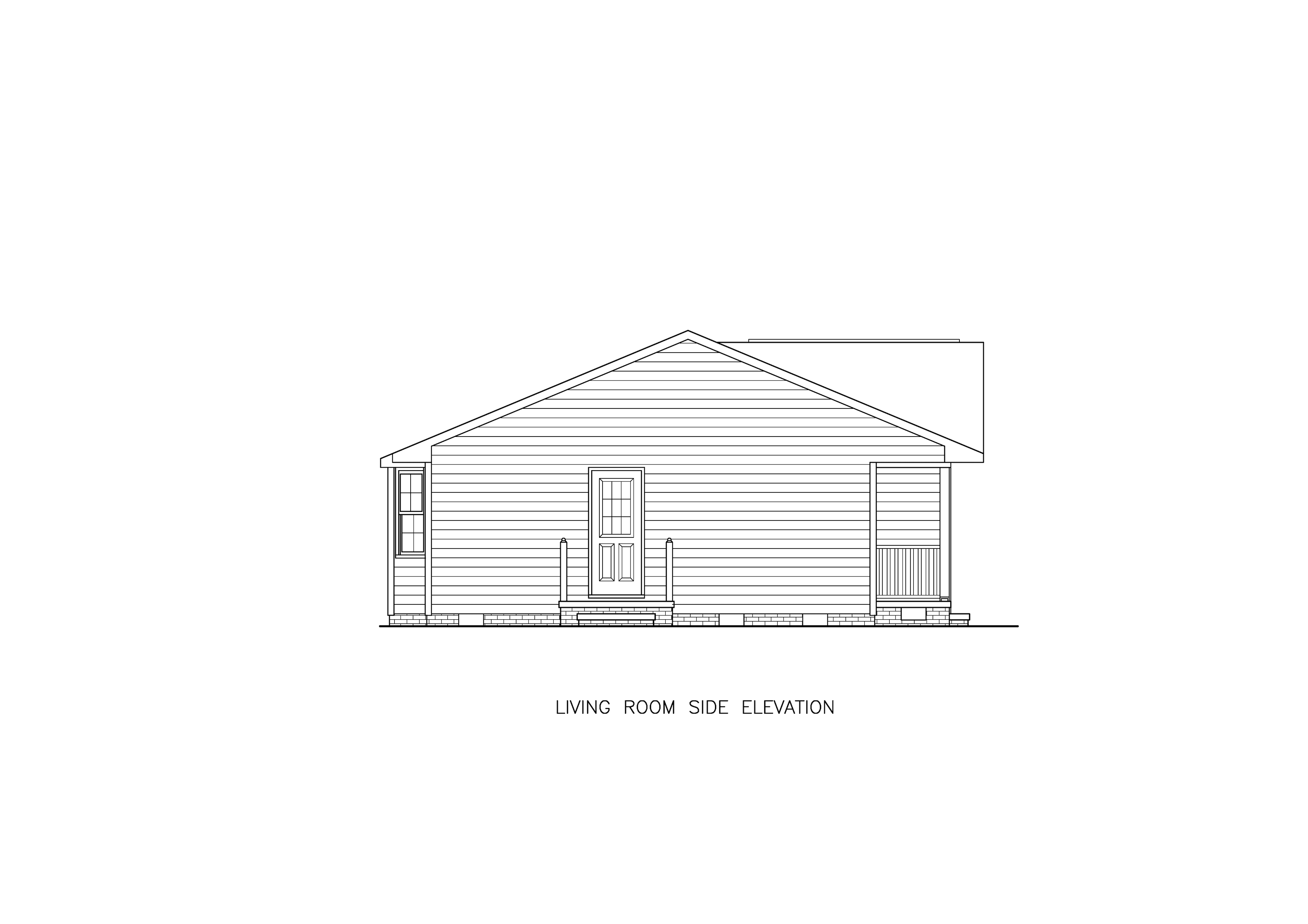 Home Plan Left Elevation of this 3-Bedroom,1155 Sq Ft Plan -198-1239