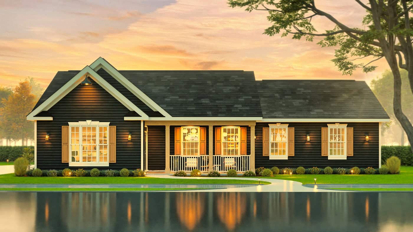 Front View of this 3-Bedroom,1686 Sq Ft Plan -198-1240