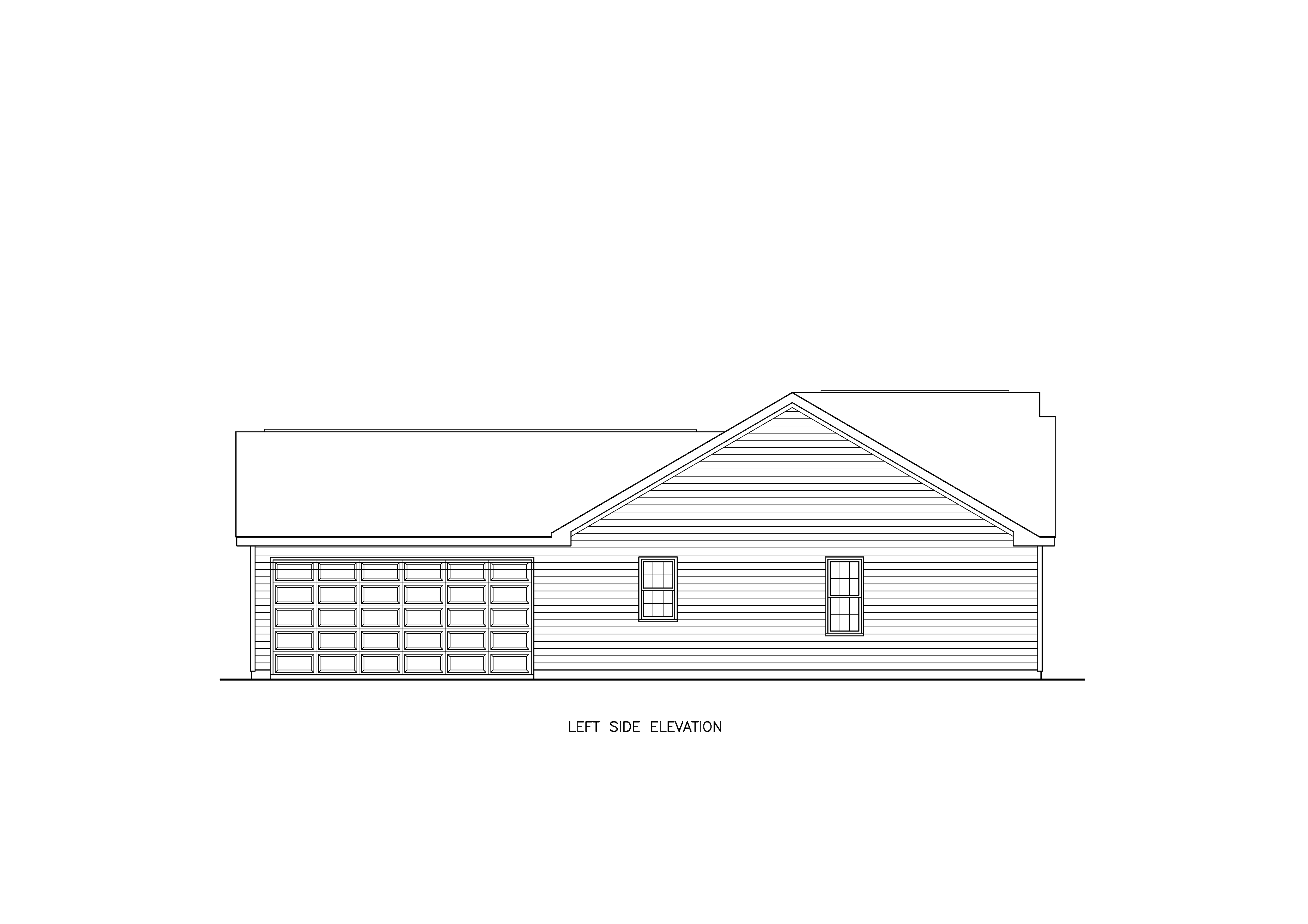 Home Plan Left Elevation of this 3-Bedroom,1686 Sq Ft Plan -198-1240