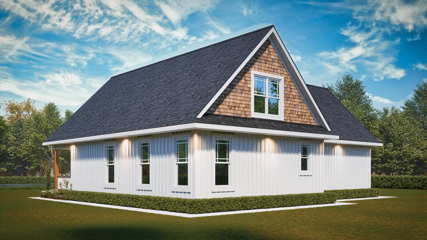 Rear View of this 3-Bedroom,1554 Sq Ft Plan -198-1241