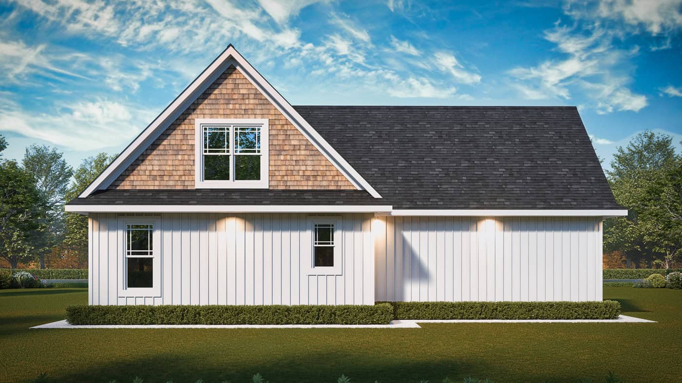 Rear View of this 3-Bedroom,1554 Sq Ft Plan -198-1241